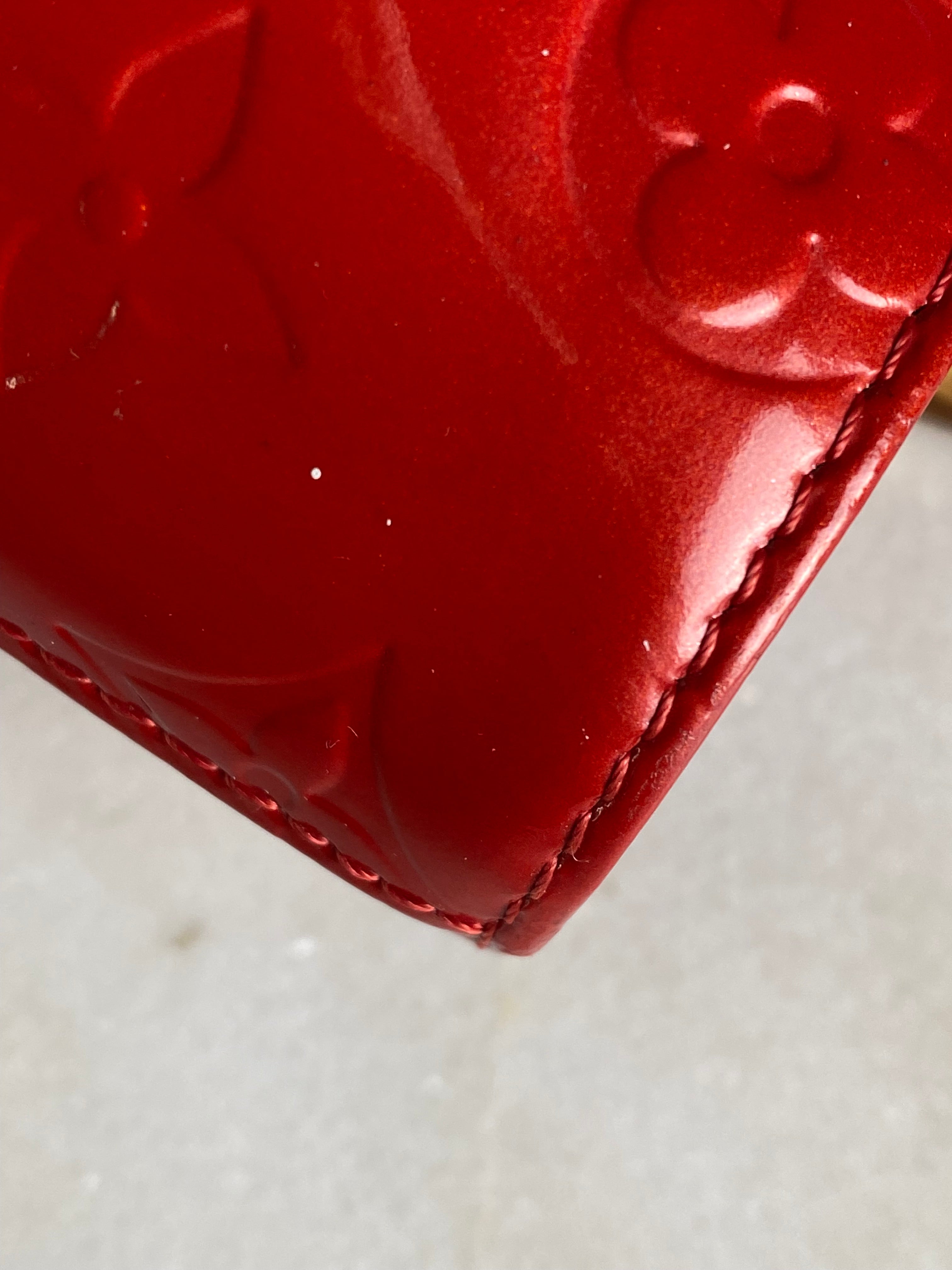 Louis Vuitton Red Monogram Vernis Houston Tote Bag