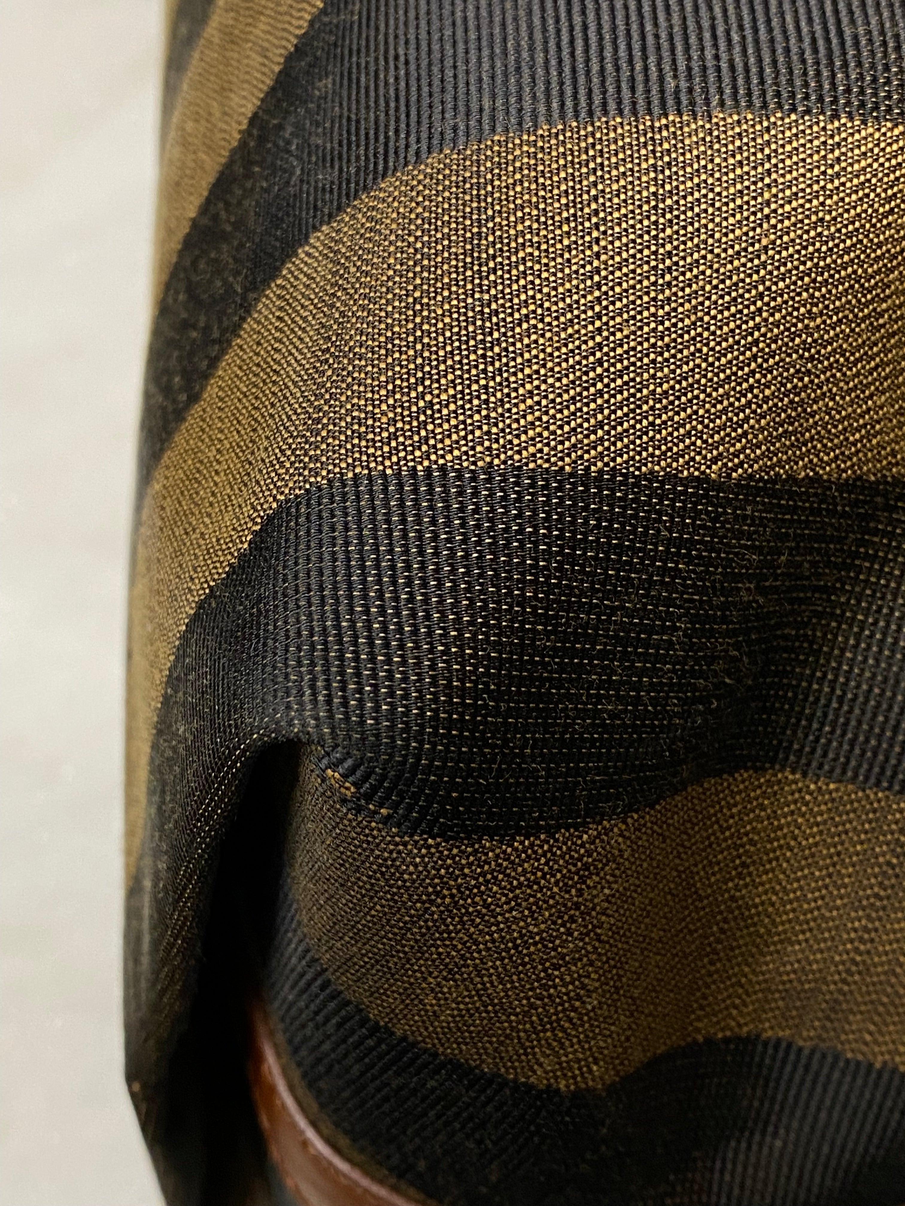 Fendi Brown Pequin Stripe Shoulder Bag-handbag-Fendi-The Closet Egypt