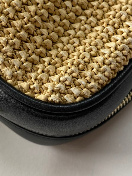 YSL Bicolor Raffia Lou Camera Bag-handbag-YSL-The Closet Egypt