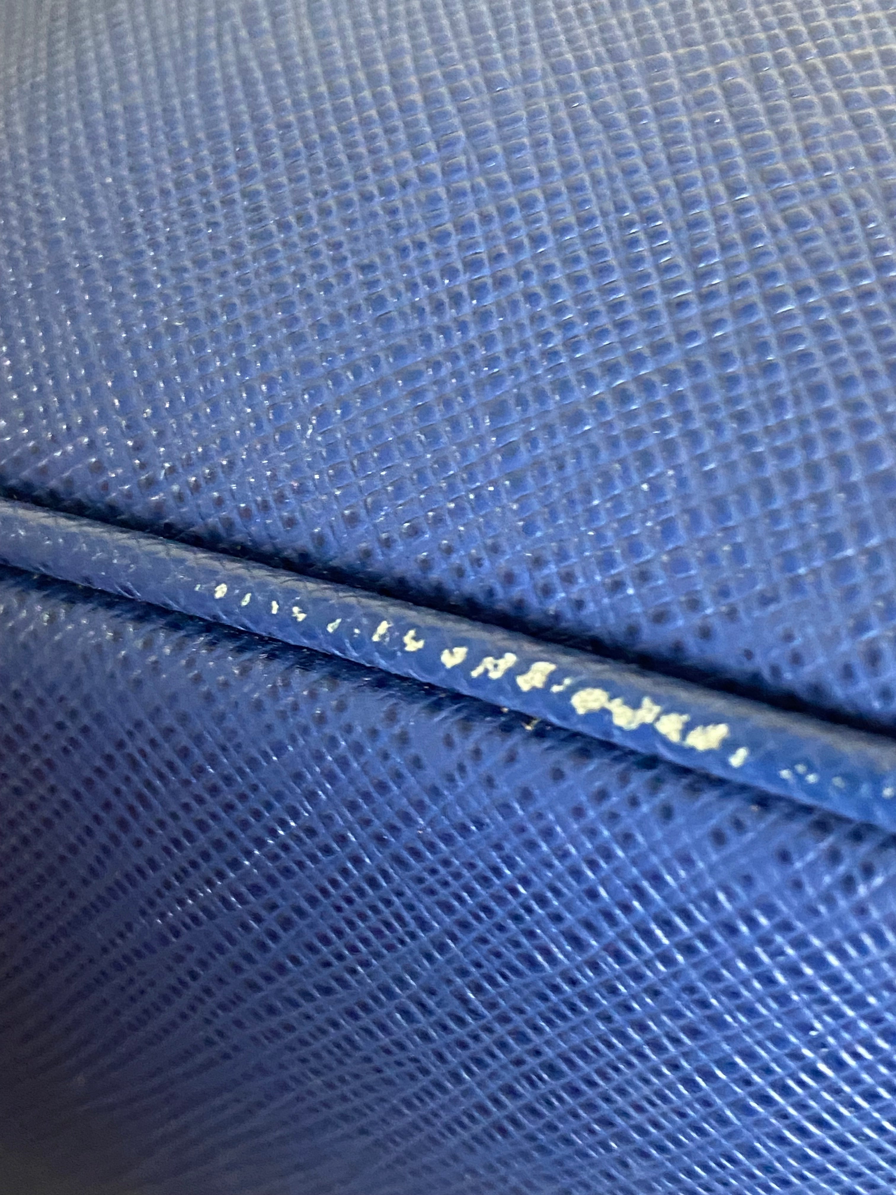 Prada Blue 2 Zip Tote Bag
