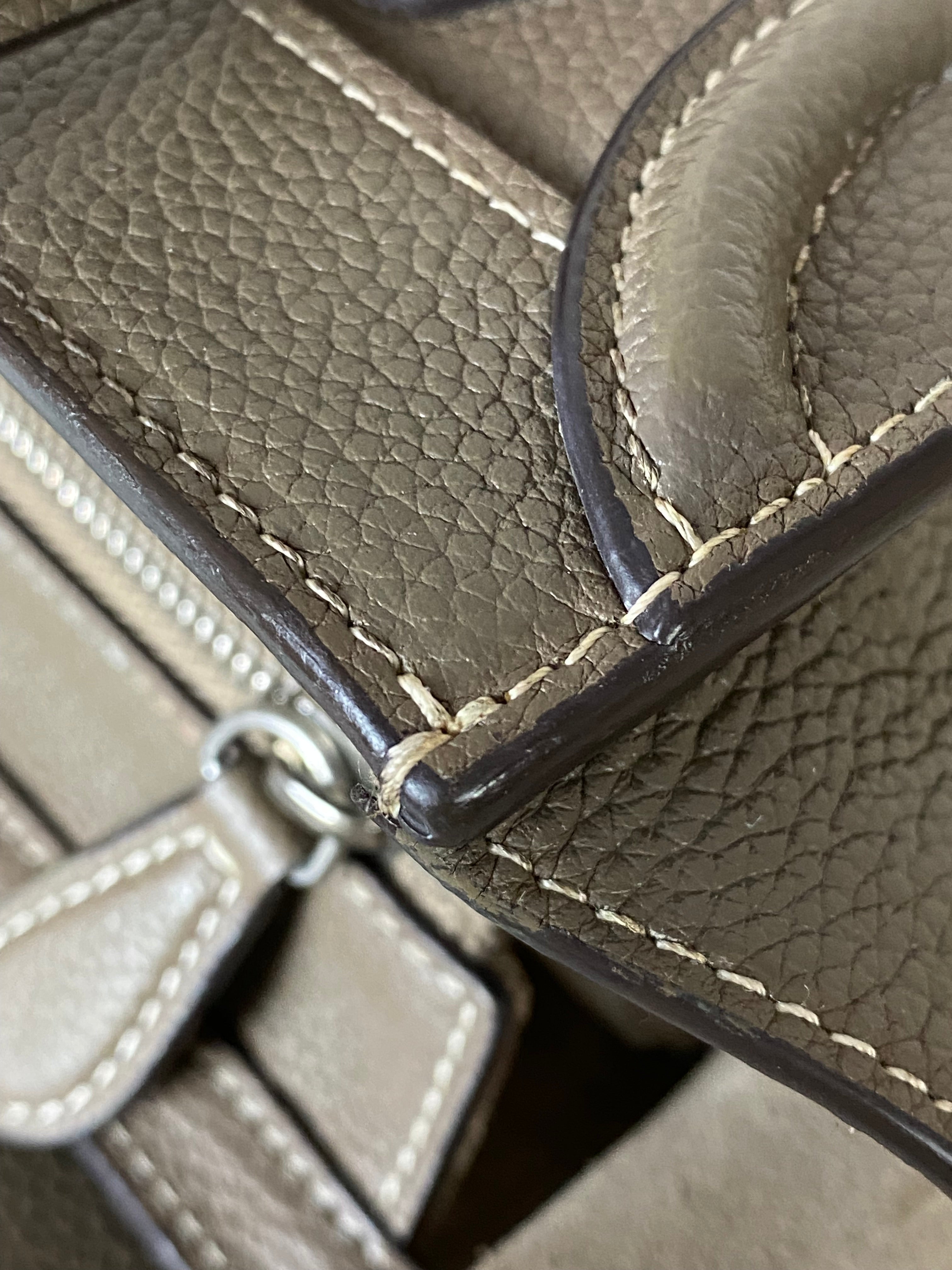 Celine Dark Beige Luggage Nano Tote Bag-handbag-Celine-The Closet Egypt