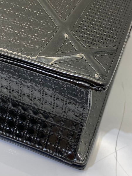 Christian Dior Mettalic Grey Diorama Micro Cannage Flap Medium Bag-handbag-Christian Dior-The Closet Egypt