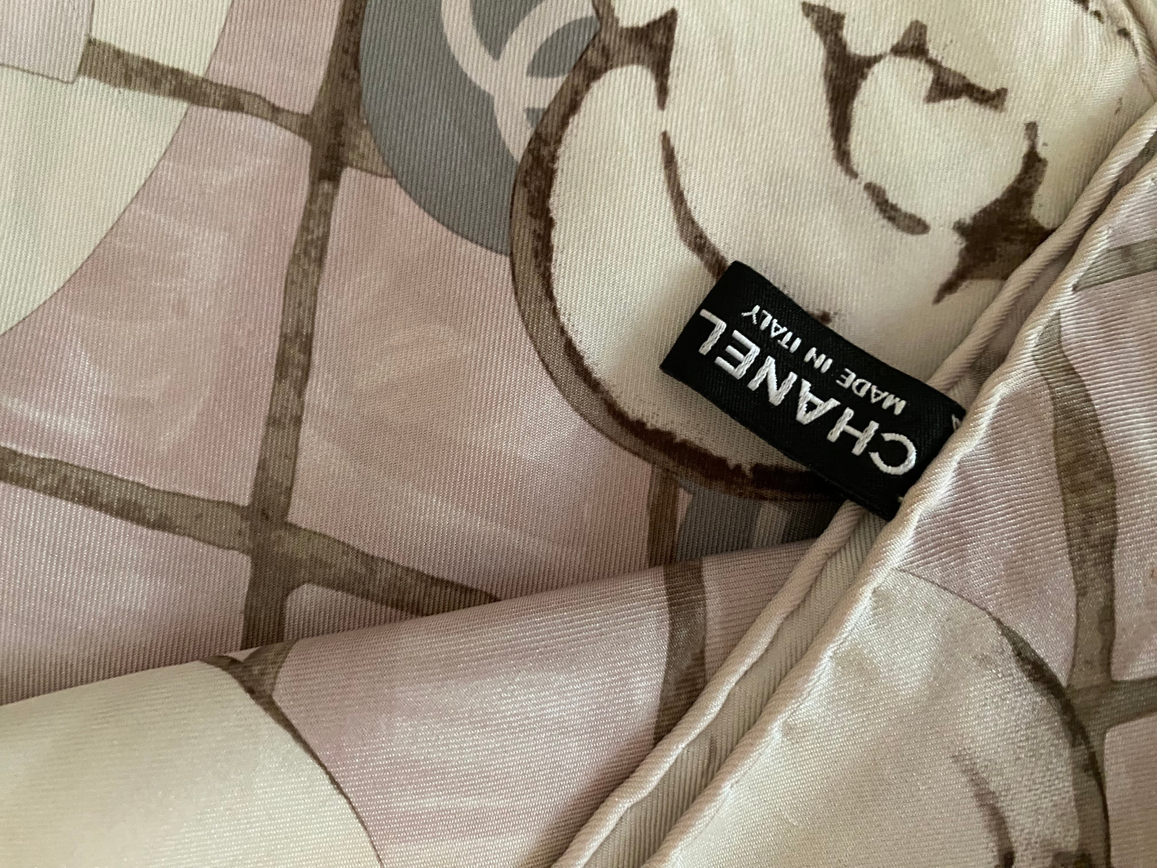 Chanel Bicolor Silk Scarf-Scarf-Chanel-The Closet Egypt