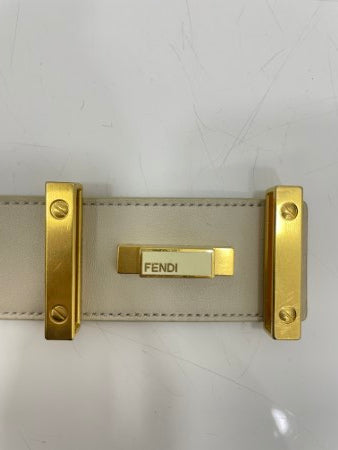 Fendi White Belt 38-Belt-Fendi-The Closet Egypt