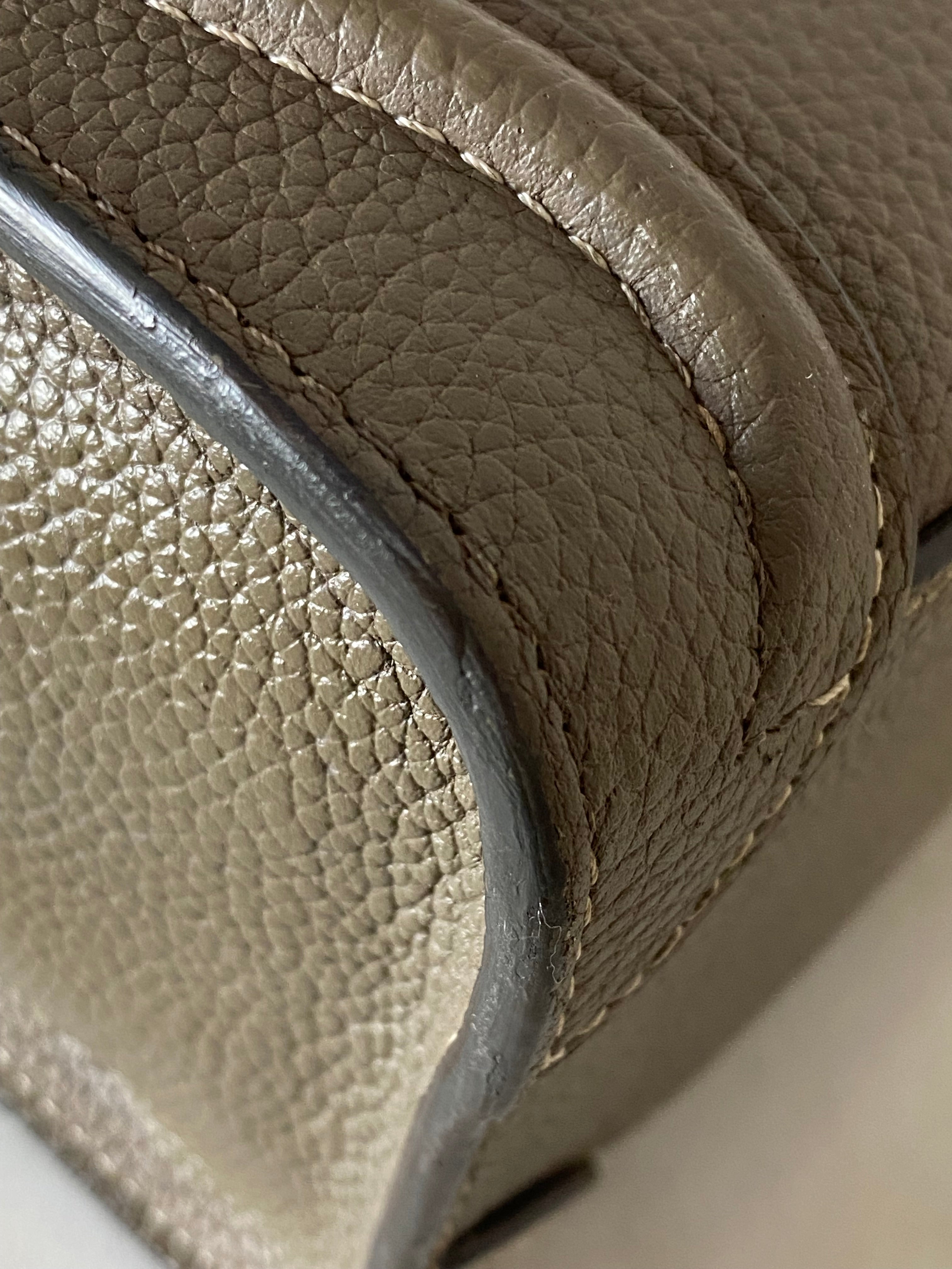 Celine Dark Beige Luggage Nano Tote Bag-handbag-Celine-The Closet Egypt