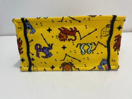 Christian Dior Yellow Embroidery Pixel Zodiac Small Book Bag-handbag-Christian Dior-The Closet Egypt
