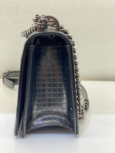 Christian Dior Mettalic Grey Diorama Micro Cannage Flap Medium Bag-handbag-Christian Dior-The Closet Egypt
