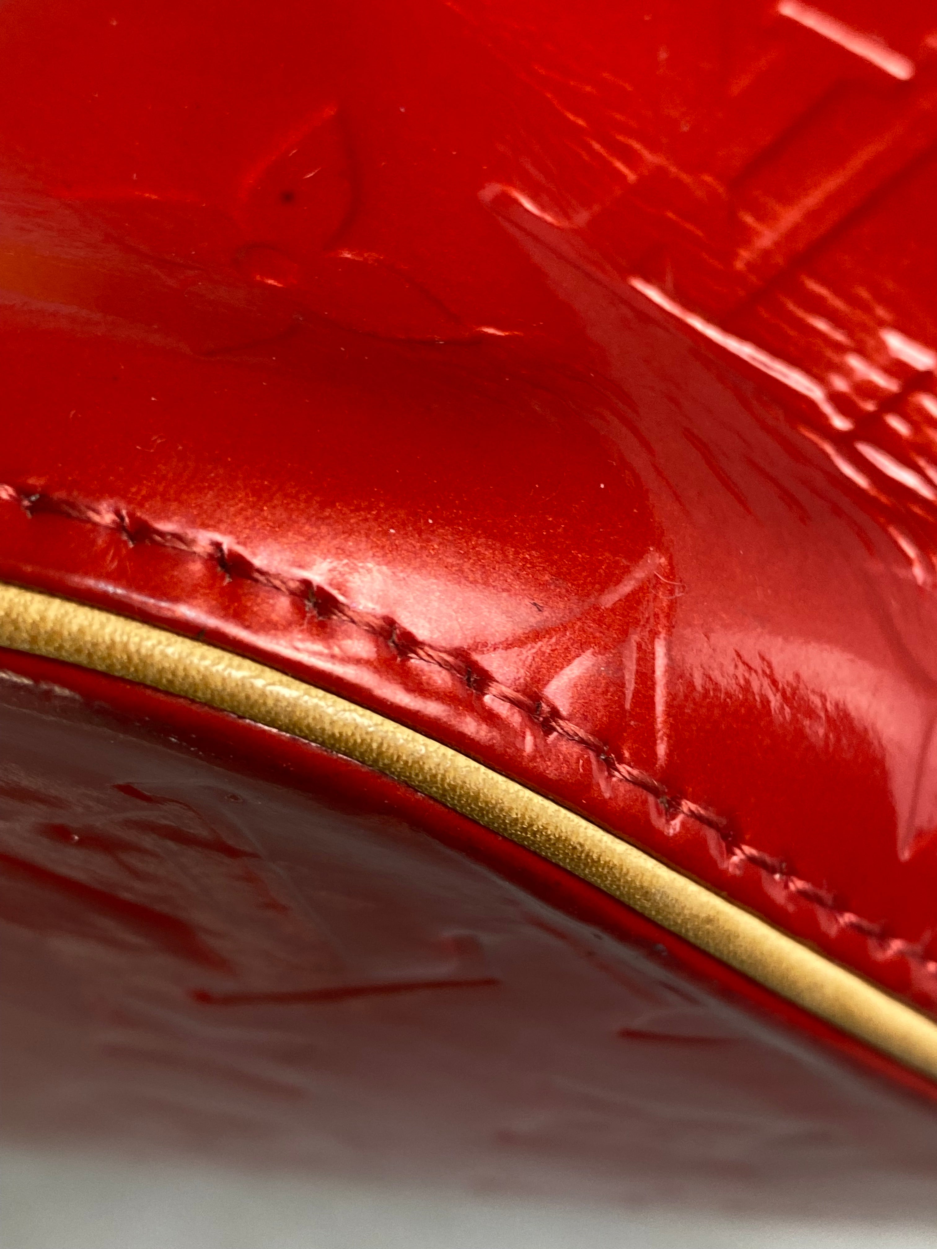 Louis Vuitton Red Monogram Vernis Houston Tote Bag