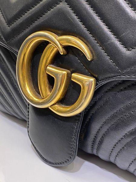 Gucci Black Marmont Medium Bag-handbag-Gucci-The Closet Egypt
