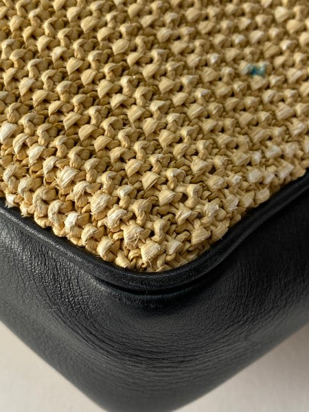 YSL Bicolor Raffia Lou Camera Bag-handbag-YSL-The Closet Egypt