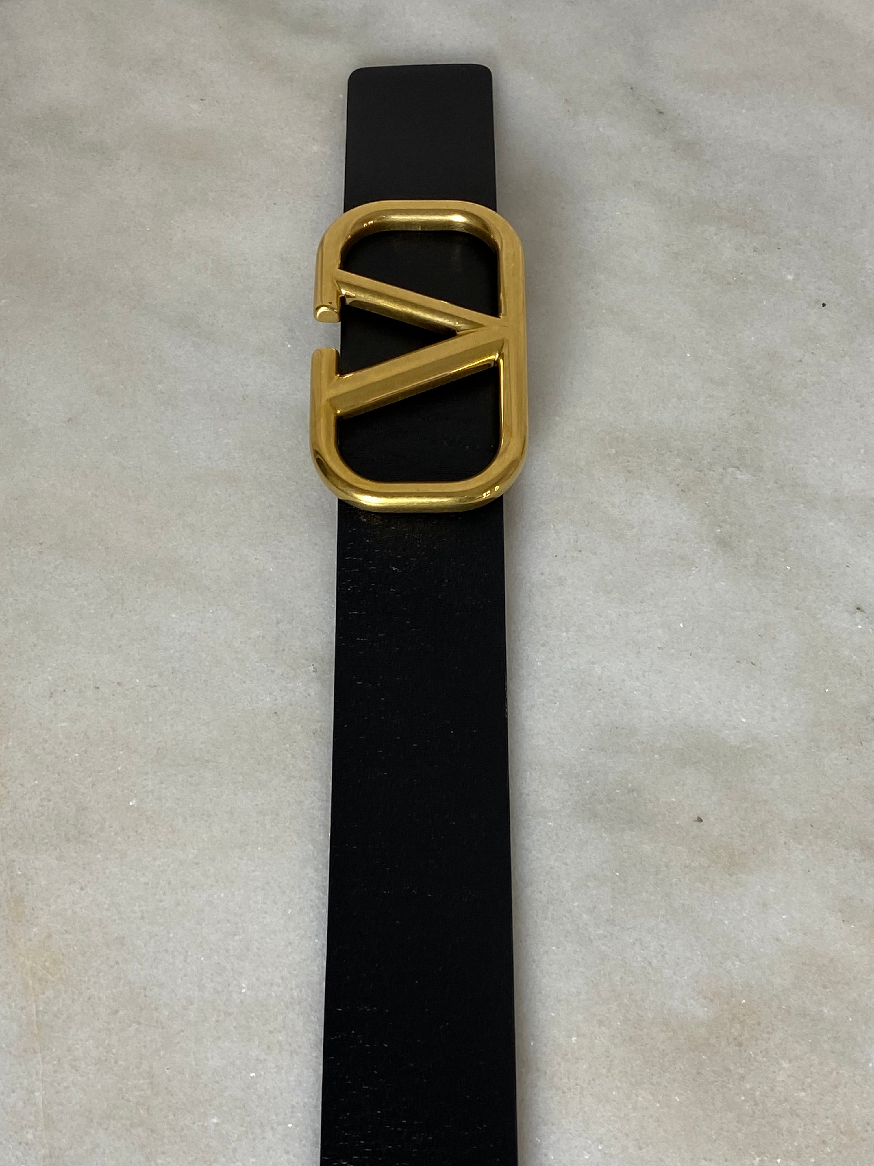 Valentino Black Belt 40-Belt-Valentino-The Closet Egypt