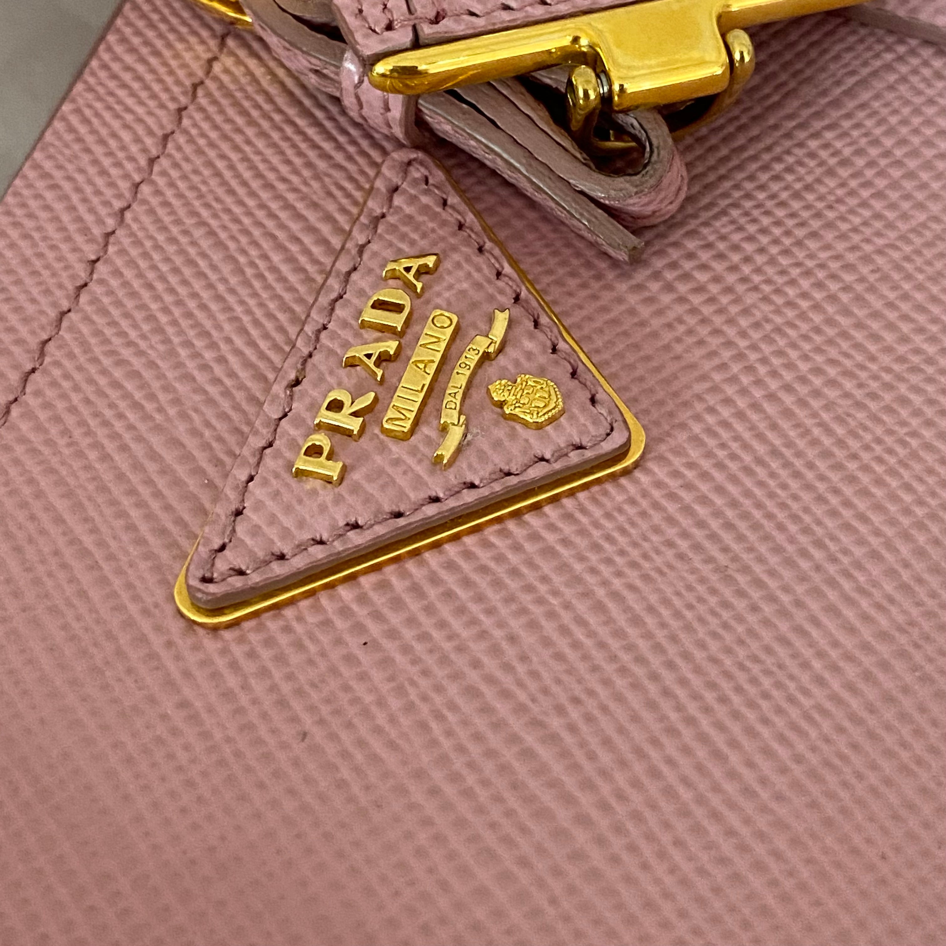 Prada Pink Medium Double Bag W/ Strap-handbag-Prada-The Closet Egypt