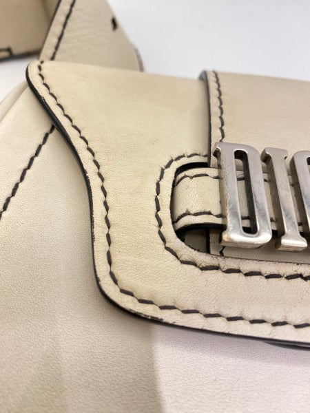 Christian Dior White Mini d'fence Saddle Bag-handbag-Christian Dior-The Closet Egypt