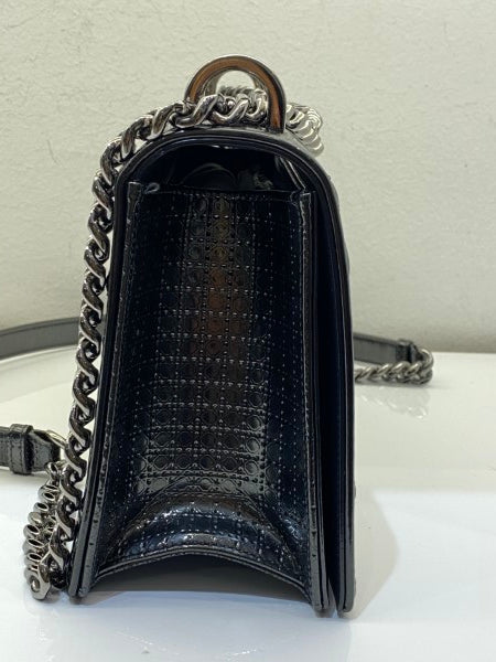 Christian Dior Mettalic Grey Diorama Micro Cannage Flap Medium Bag-handbag-Christian Dior-The Closet Egypt