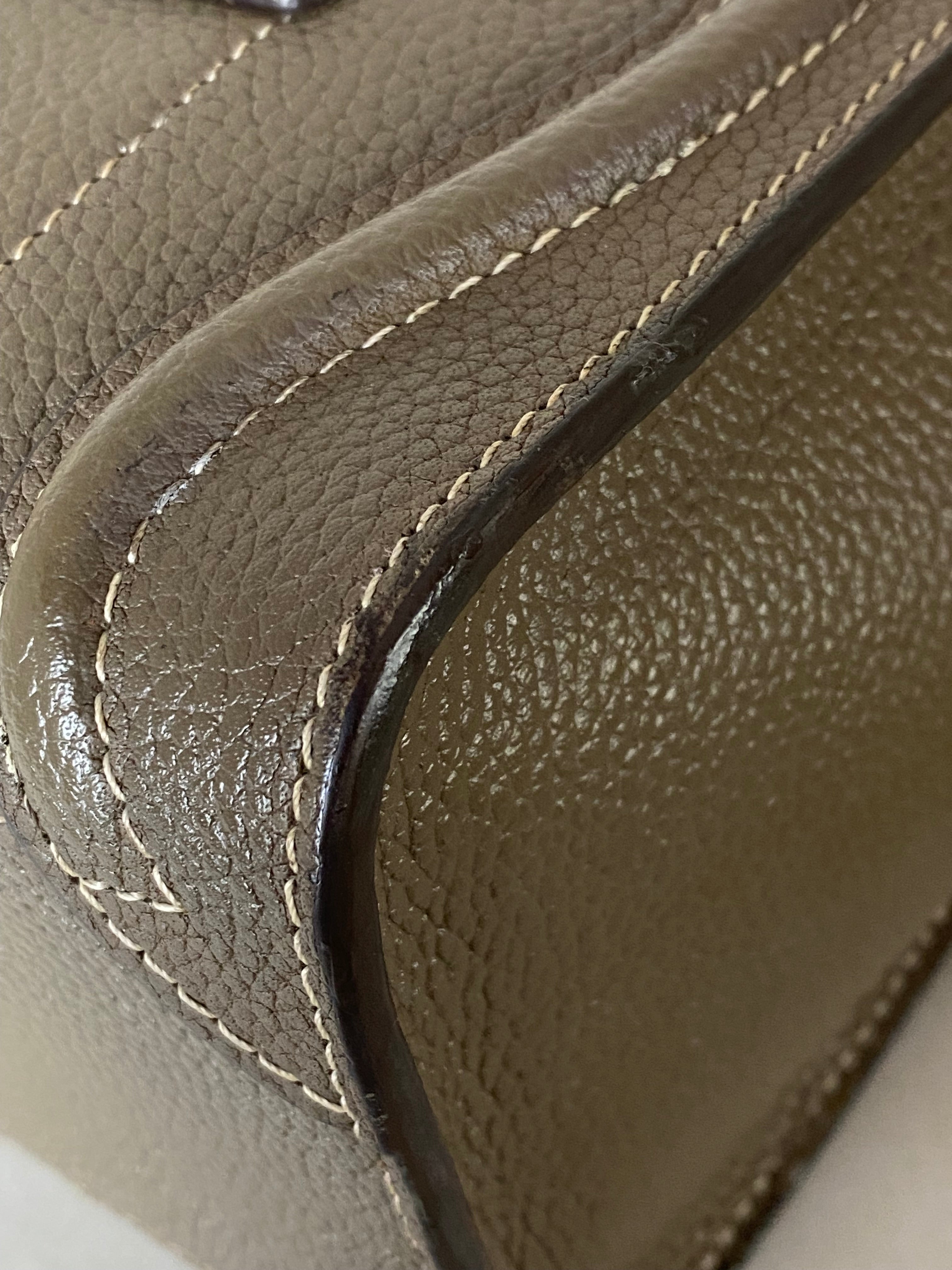 Celine Dark Beige Luggage Nano Tote Bag-handbag-Celine-The Closet Egypt