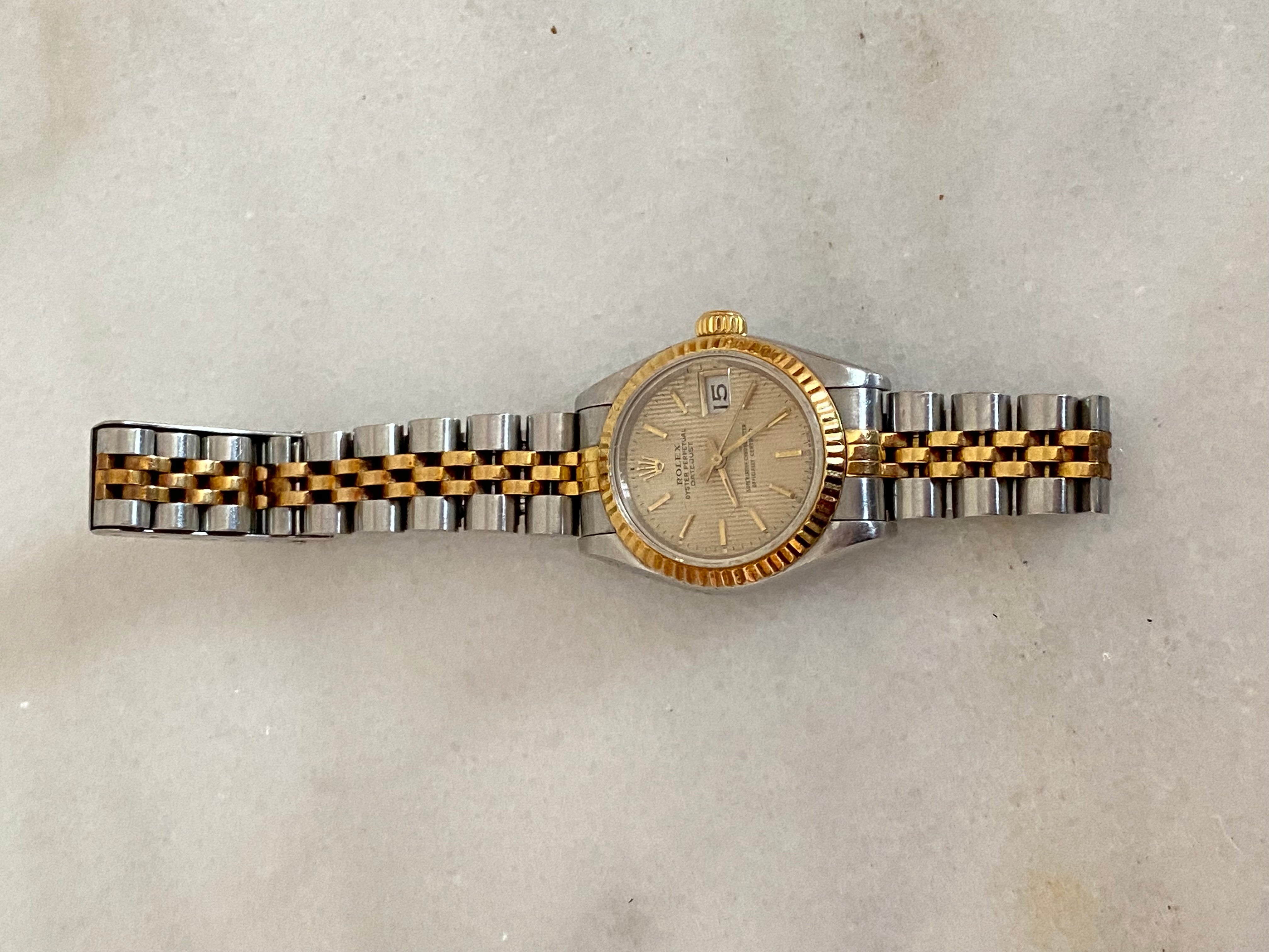 Rolex 18K Yellow Gold Stainless Steel Oyster Perpetual Datejust 26mm Watch-Watch-Rolex-The Closet Egypt