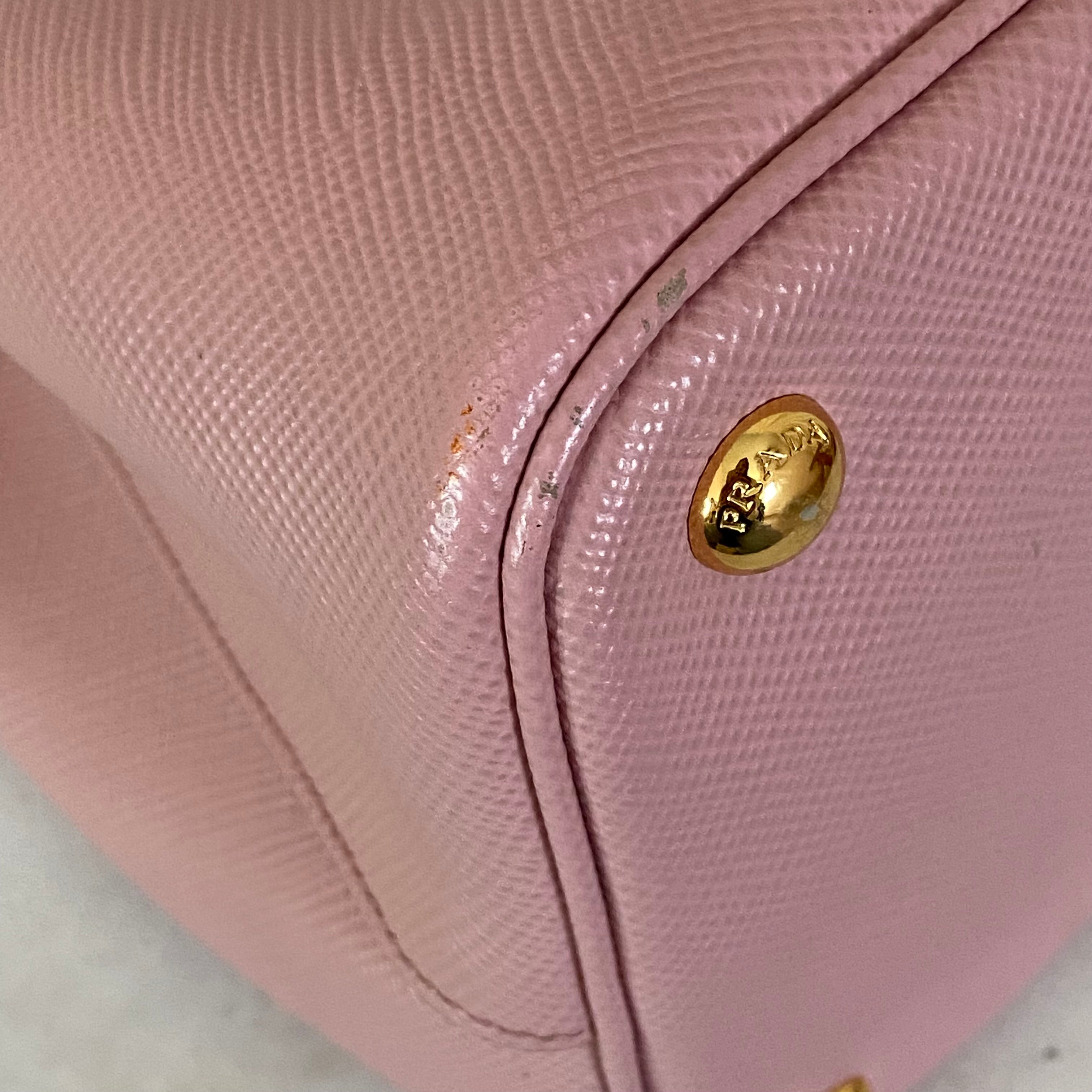 Prada Pink Medium Double Bag W/ Strap-handbag-Prada-The Closet Egypt