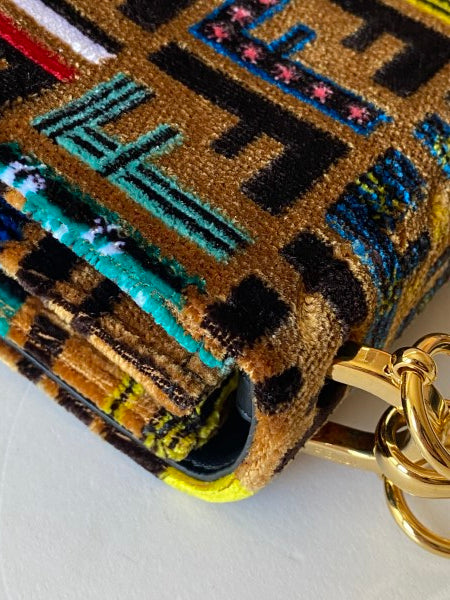Fendi Multicolor Velvet Kan I Top Handle Bag-handbag-Fendi-The Closet Egypt