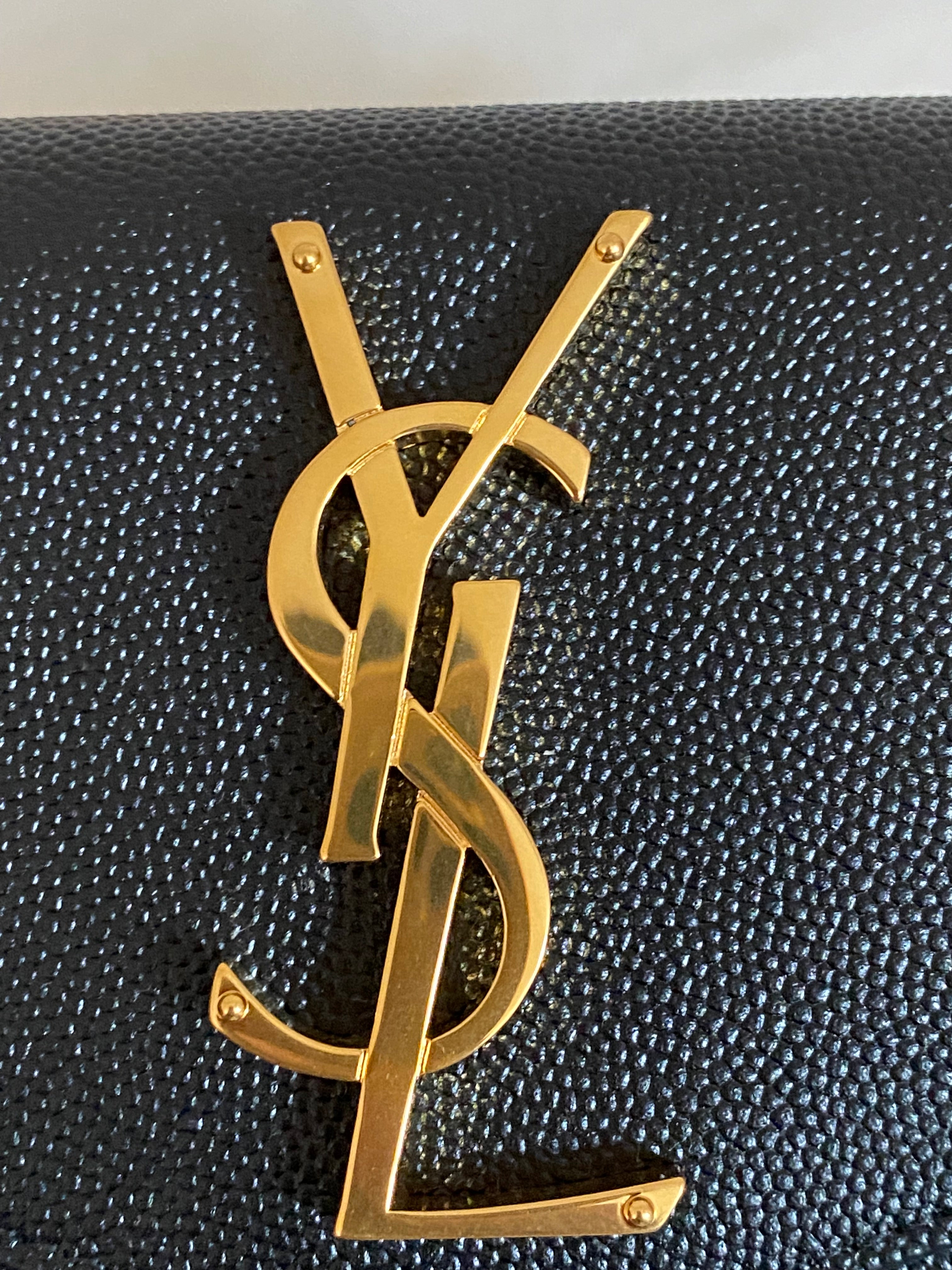 YSL Black Uptown Pouch-Clutch-YSL-The Closet Egypt