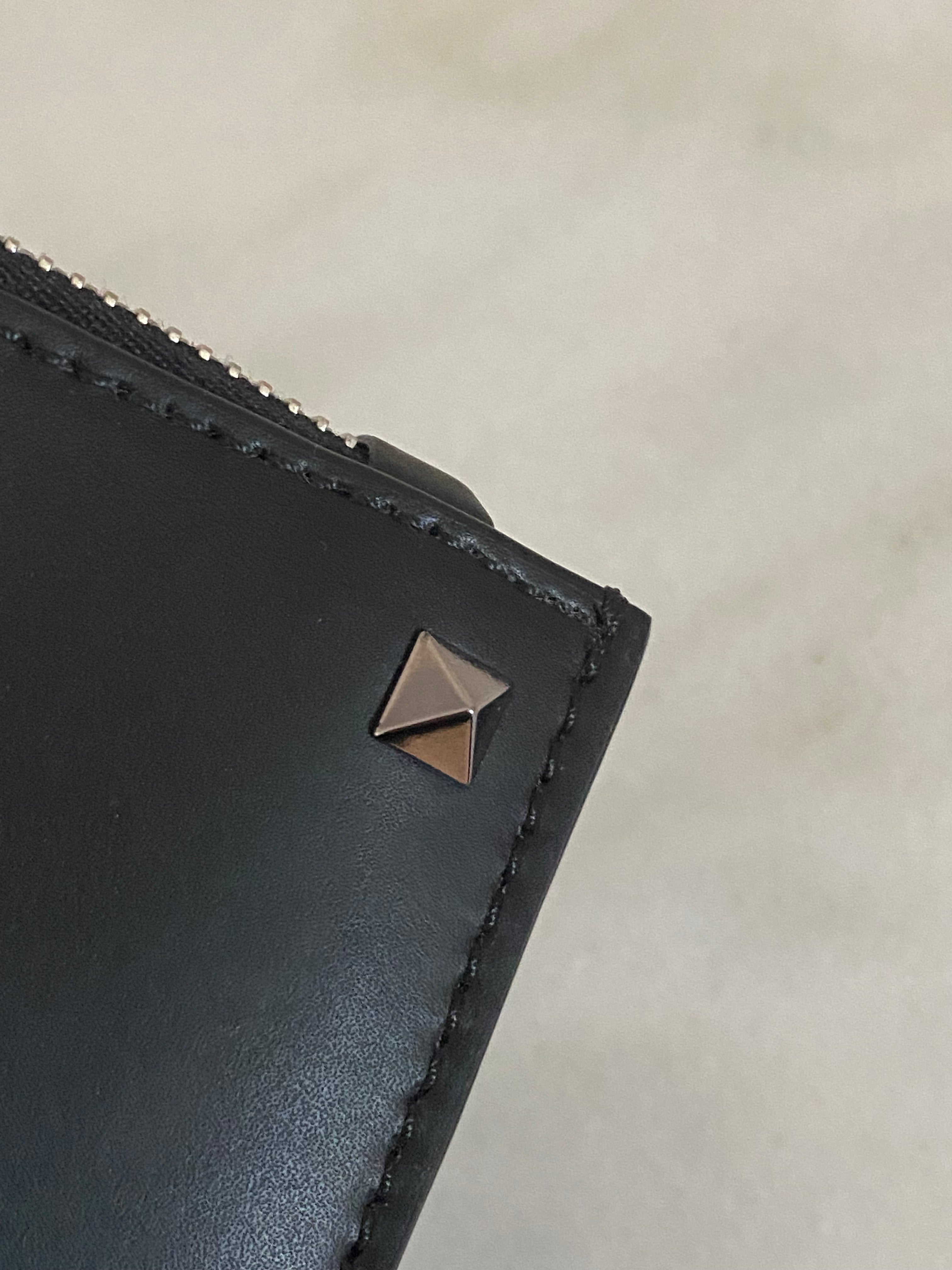 Valentino Black VLTN Logo Large Clutch-Clutch-Valentino-The Closet Egypt