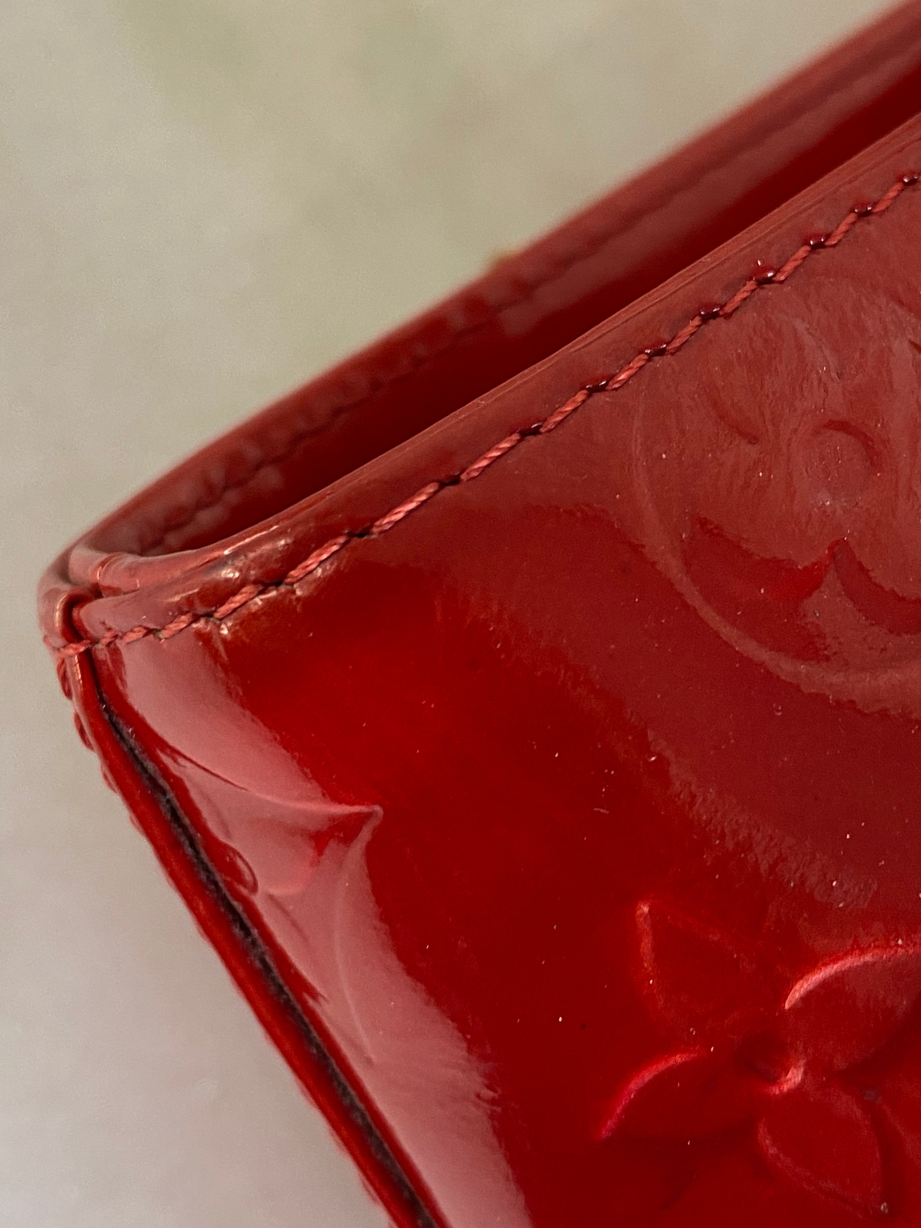 Louis Vuitton Red Monogram Vernis Houston Tote Bag