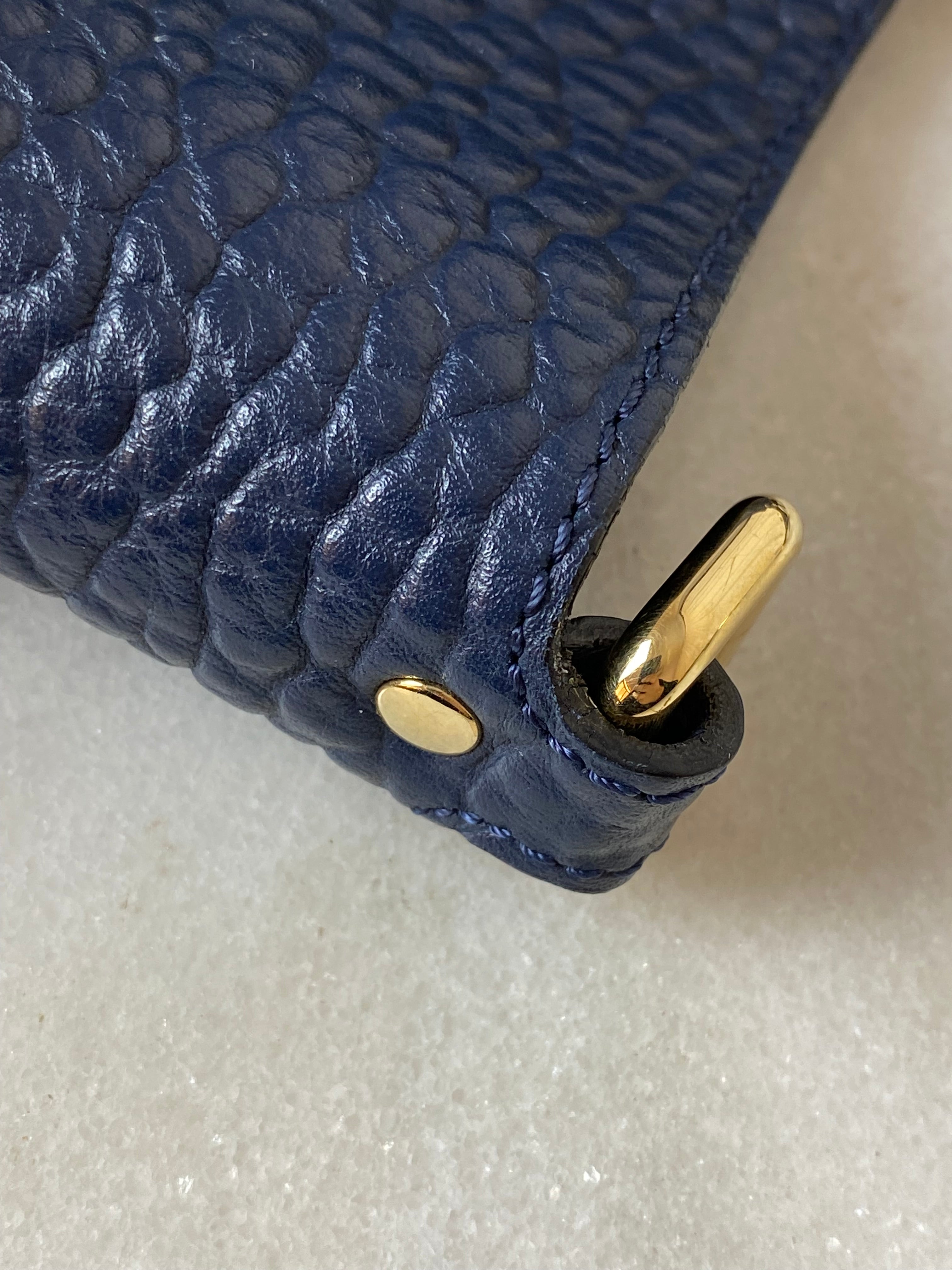 Burberry Blue Embossed Check Canterbury Tote Bag-handbag-Burberry-The Closet Egypt