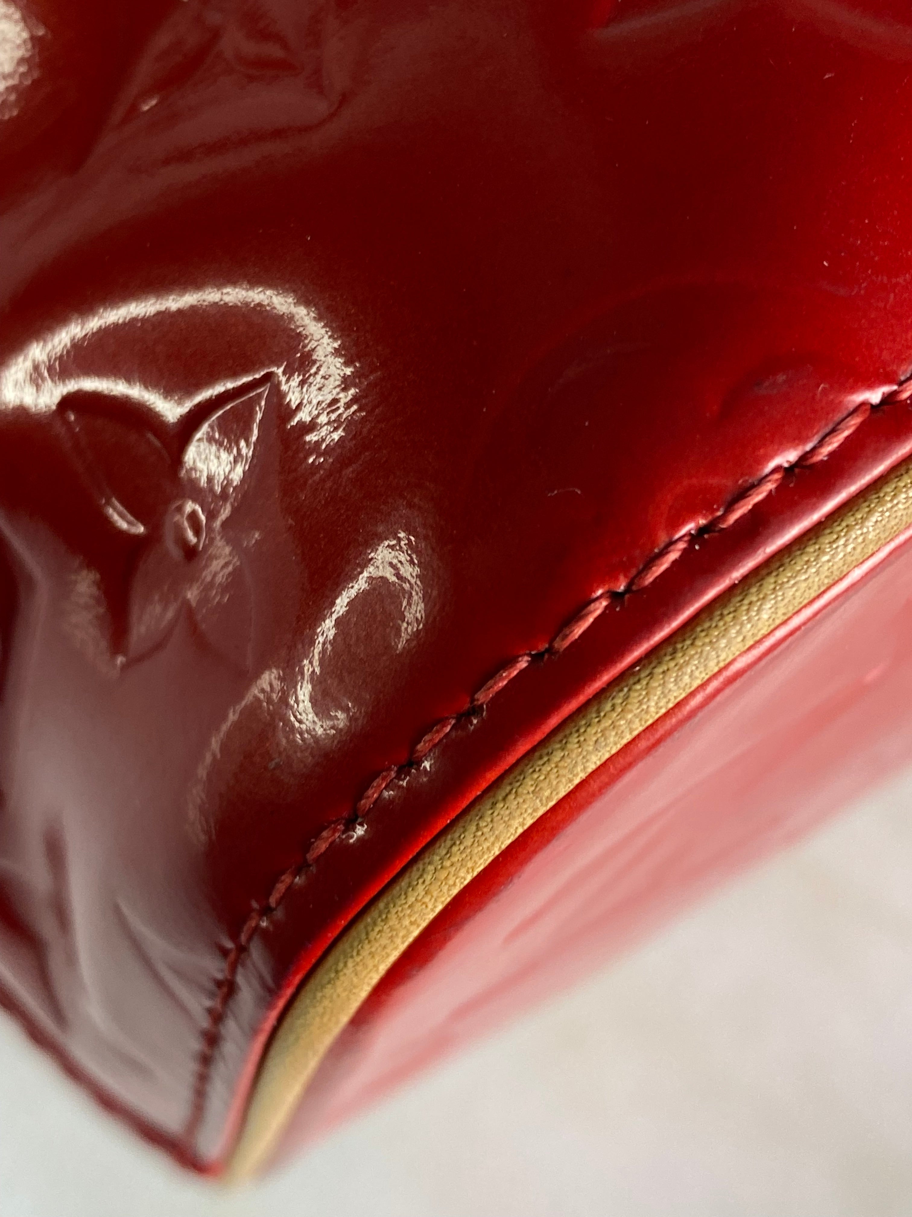 Louis Vuitton Red Monogram Vernis Houston Tote Bag