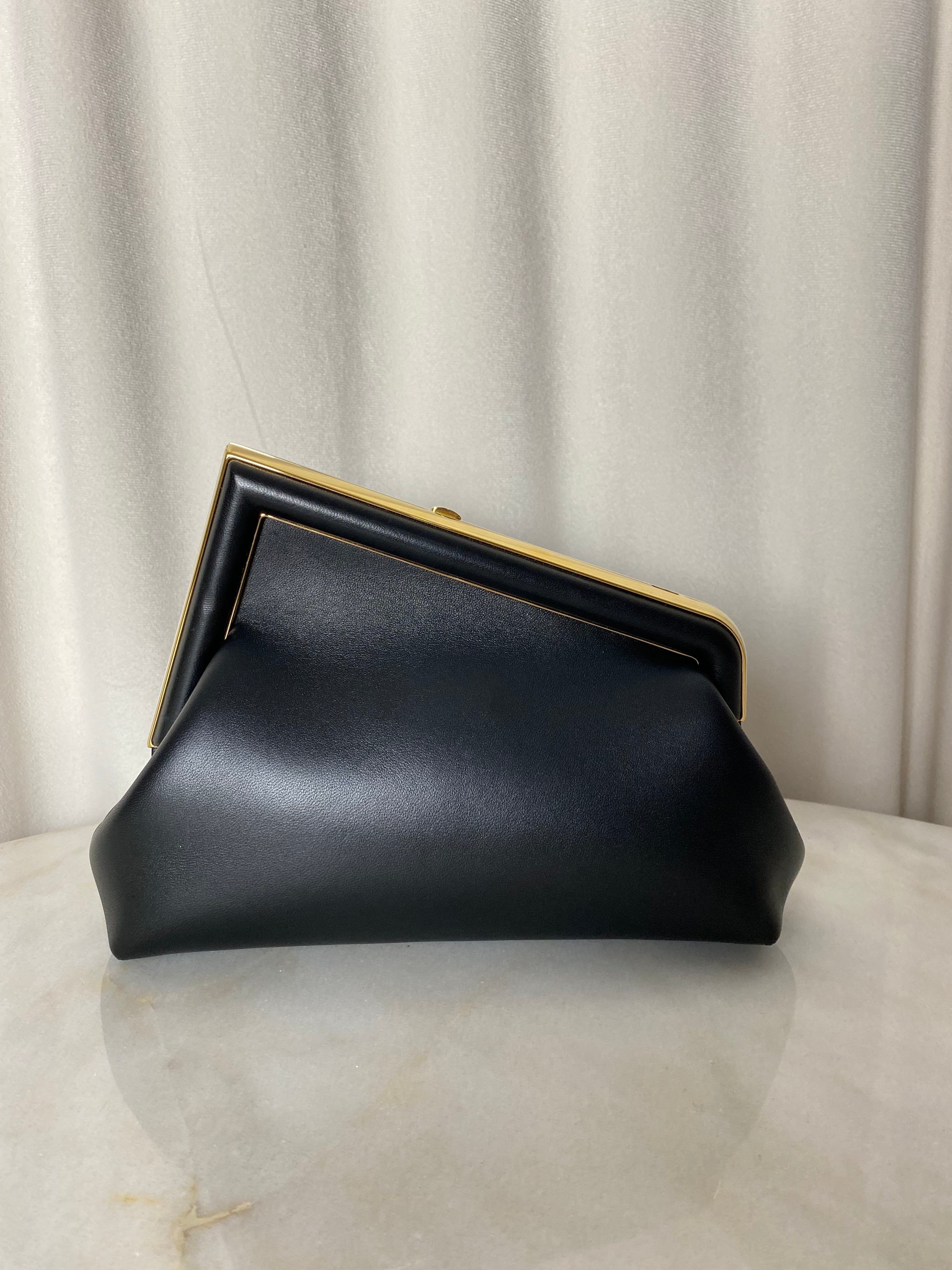 Fendi Black First Small Bag W/ Strap-handbag-Fendi-The Closet Egypt