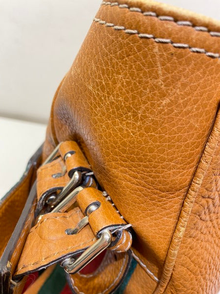 Gucci Brown Heritage Web Striped Hobo Bag-handbag-Gucci-The Closet Egypt