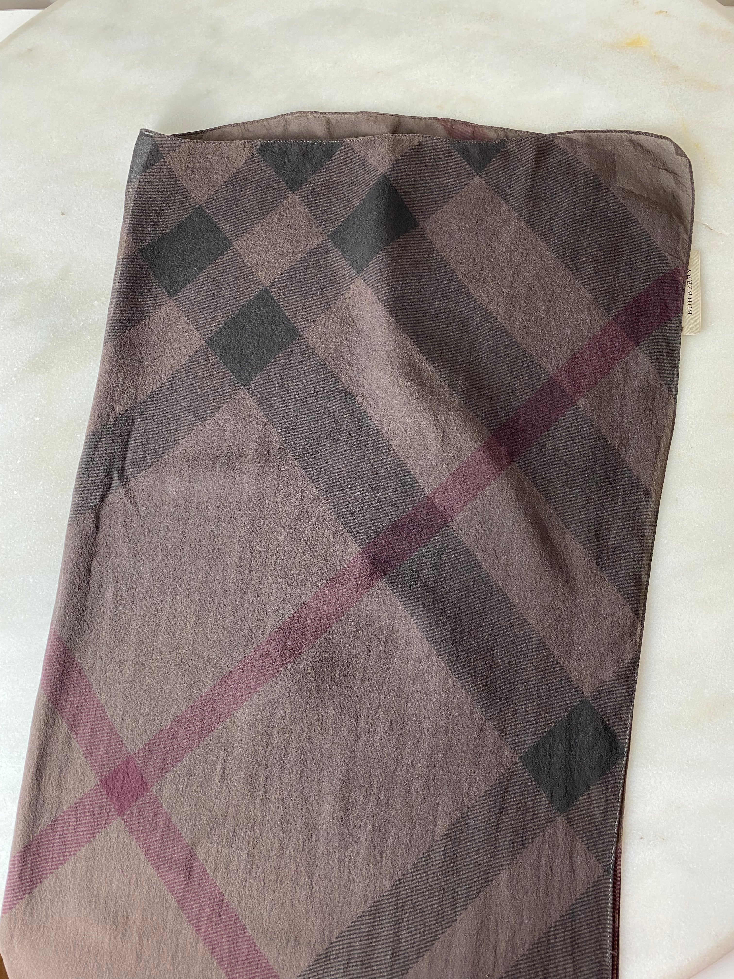 Burberry Beat Check Brown Scarf-Scarf-Burberry-The Closet Egypt