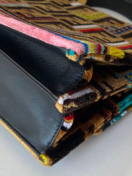 Fendi Multicolor Velvet Kan I Top Handle Bag-handbag-Fendi-The Closet Egypt