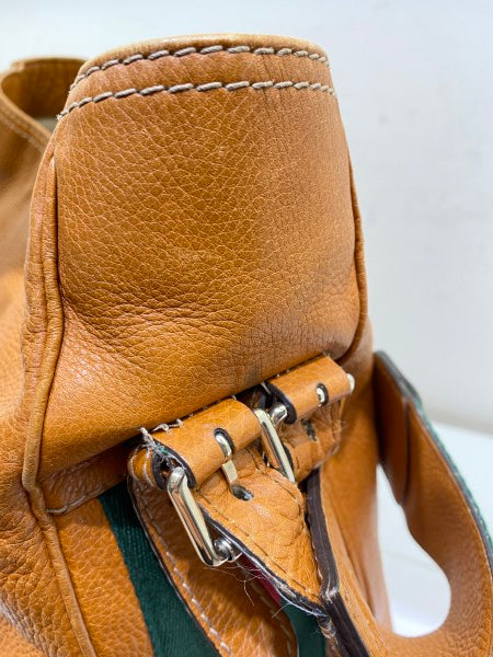 Gucci Brown Heritage Web Striped Hobo Bag-handbag-Gucci-The Closet Egypt