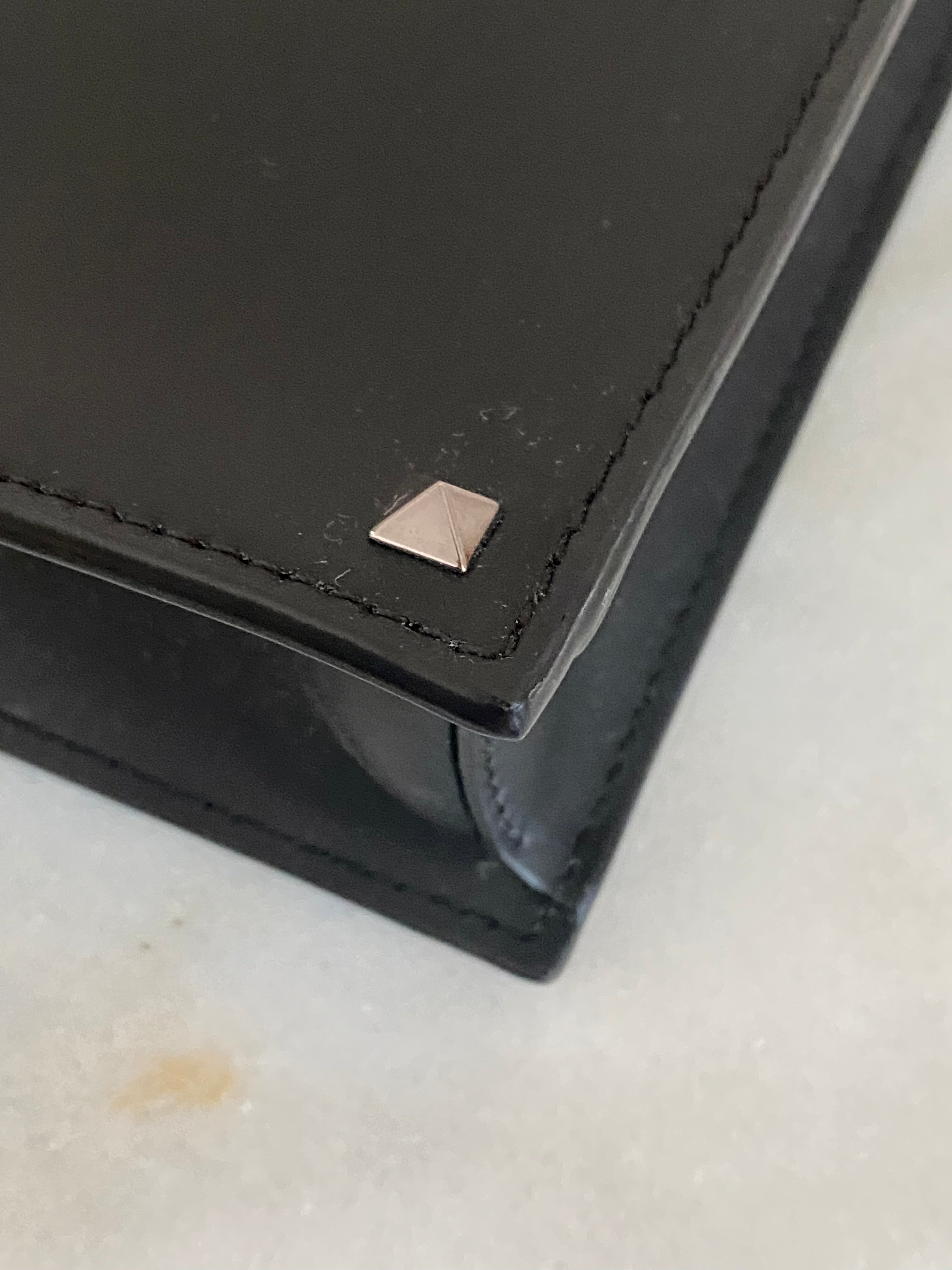 Valentino Black VLTN Logo Large Clutch-Clutch-Valentino-The Closet Egypt