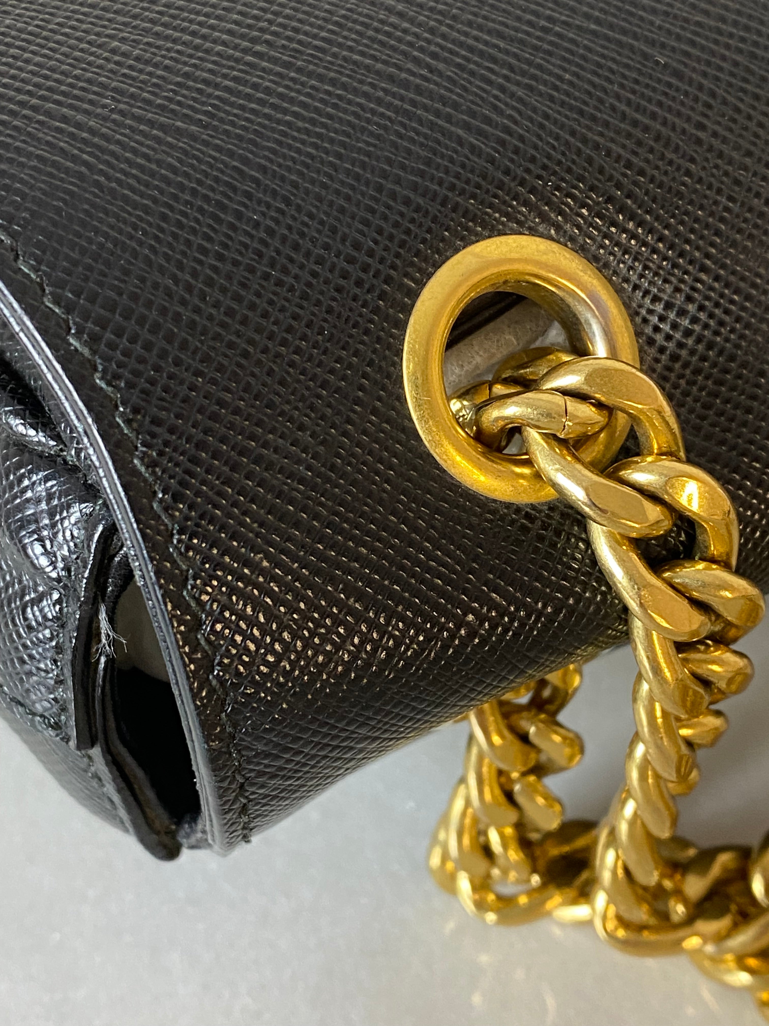 Prada Black Bag W/ Chain-handbag-Prada-The Closet Egypt