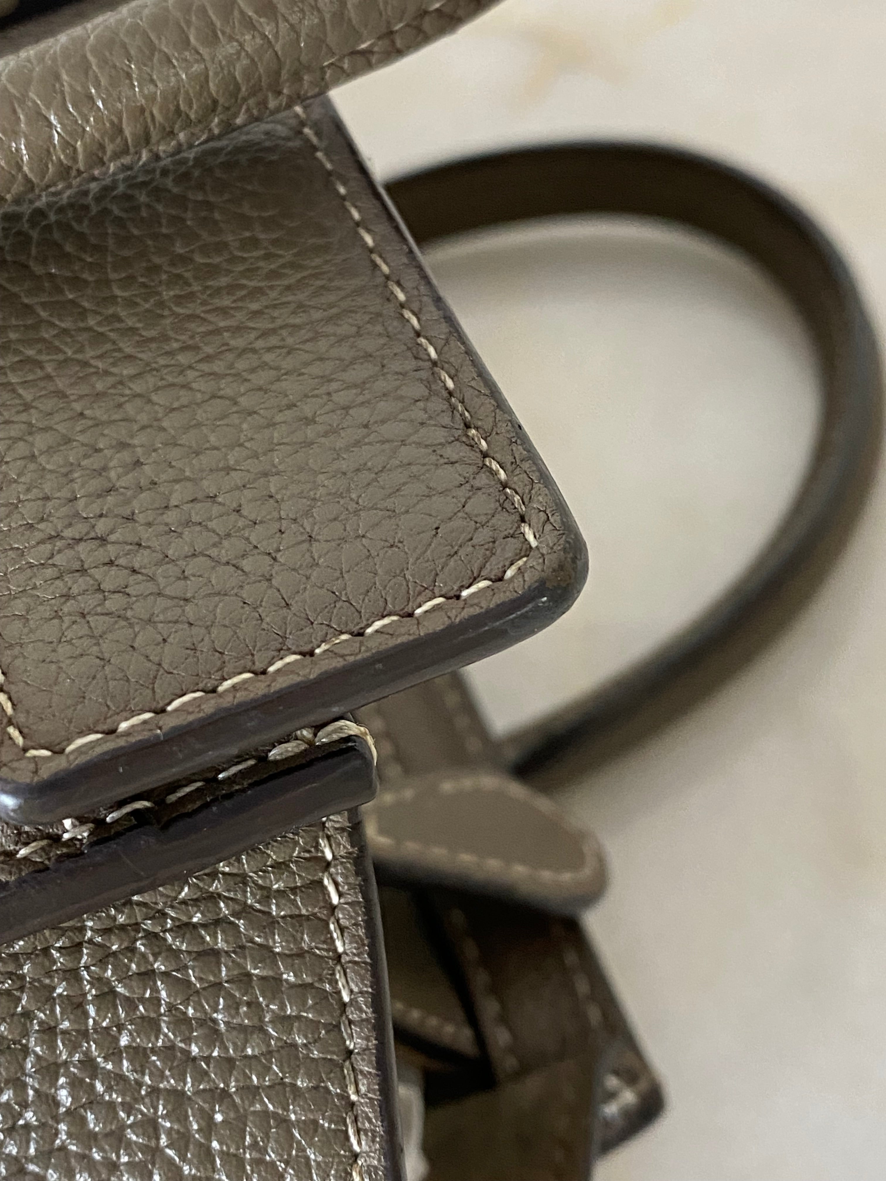 Celine Dark Beige Luggage Nano Tote Bag-handbag-Celine-The Closet Egypt