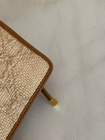 Christian Dior Natural Cannage Blue The 30 Montaigne Dea Pouch-Pouch-Christian Dior-The Closet Egypt