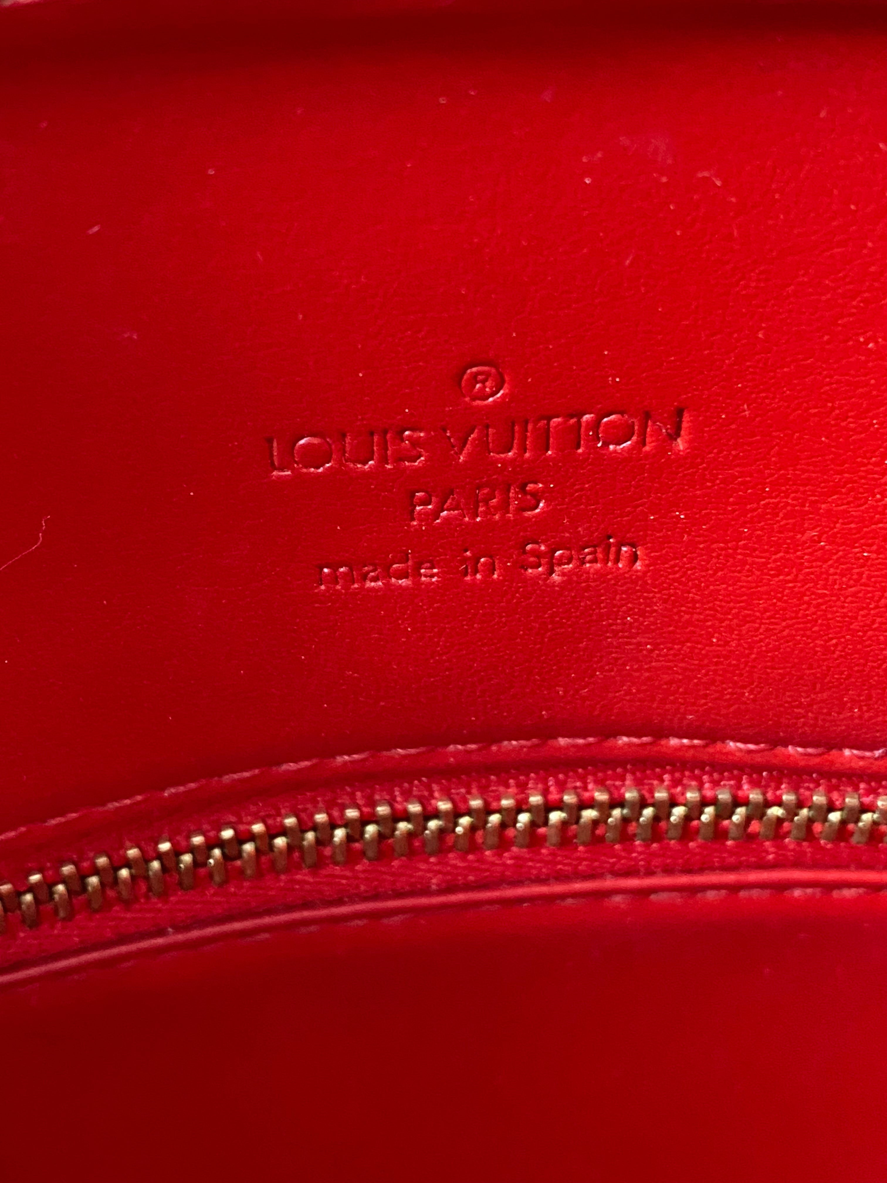 Louis Vuitton Red Monogram Vernis Houston Tote Bag