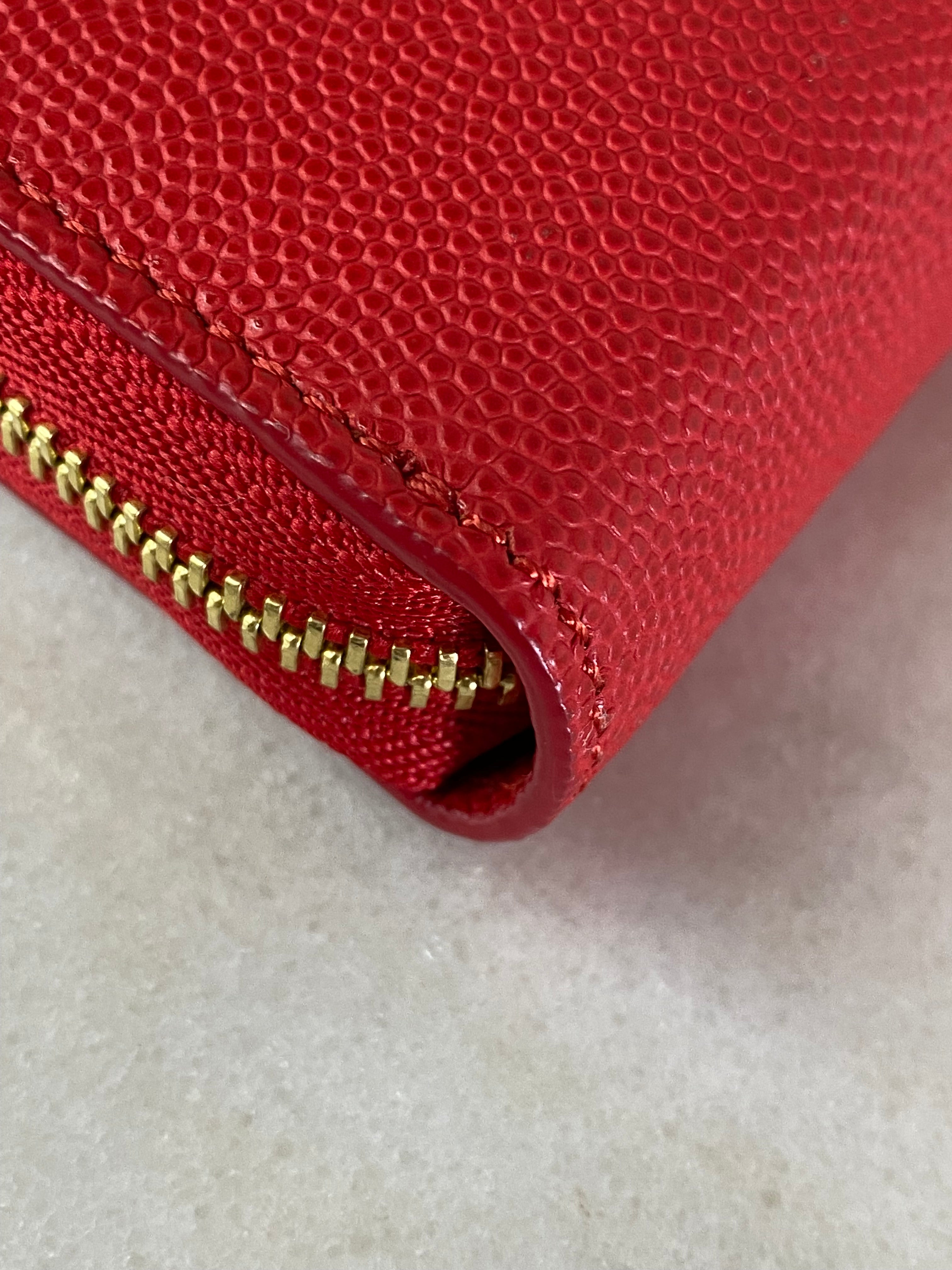 Burberry Red London TB Round Zip Long Wallet-wallet-Burberry-The Closet Egypt