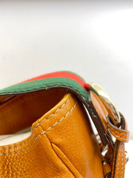 Gucci Brown Heritage Web Striped Hobo Bag-handbag-Gucci-The Closet Egypt
