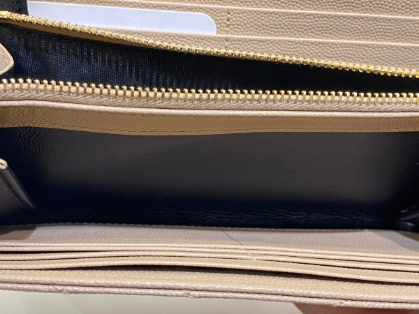 YSL Beige Cassandra Wallet-wallet-YSL-The Closet Egypt