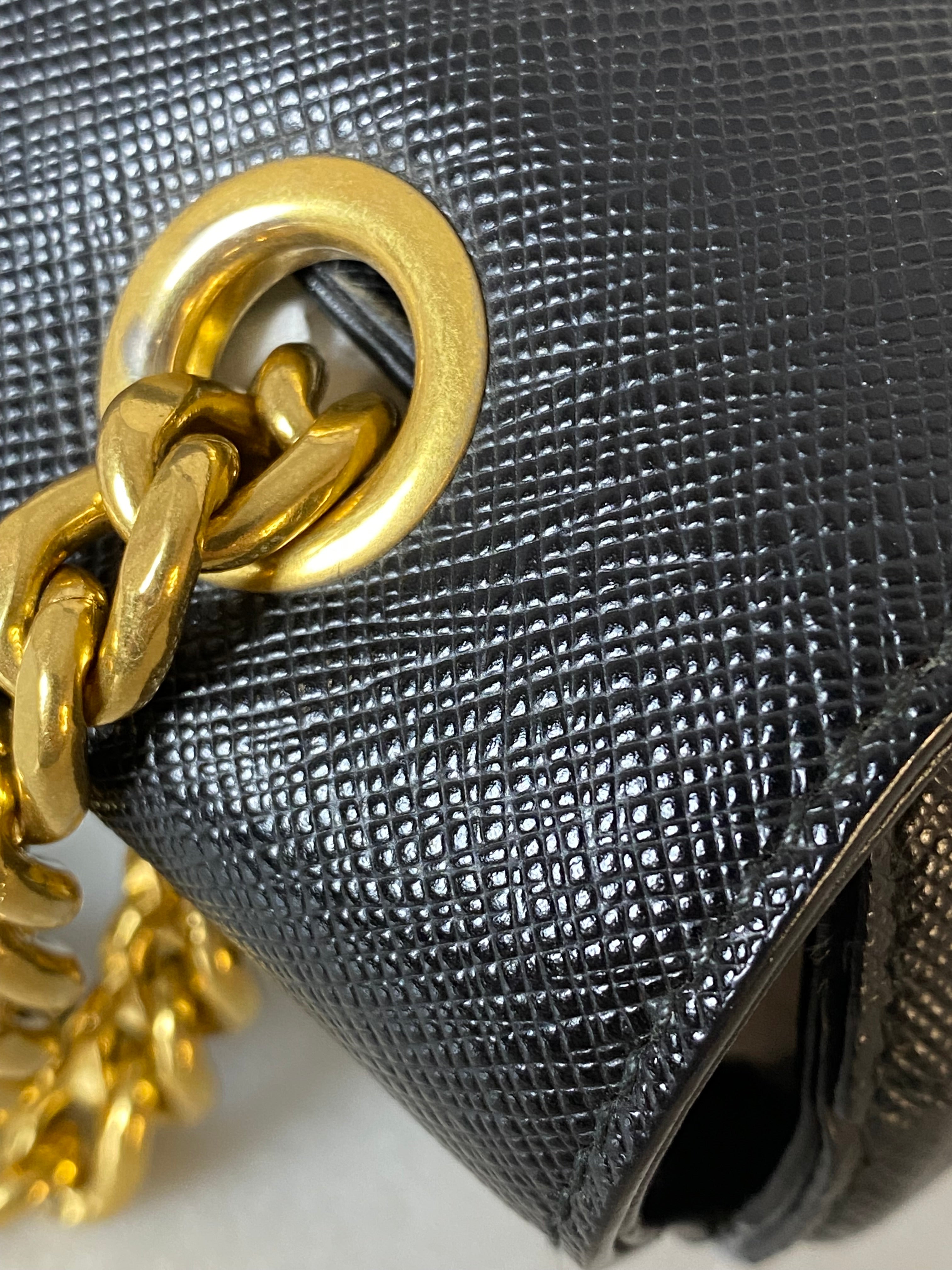 Prada Black Bag W/ Chain-handbag-Prada-The Closet Egypt