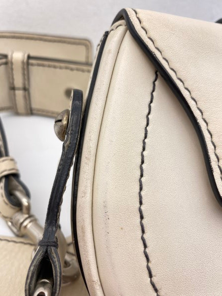 Christian Dior White Mini d'fence Saddle Bag-handbag-Christian Dior-The Closet Egypt