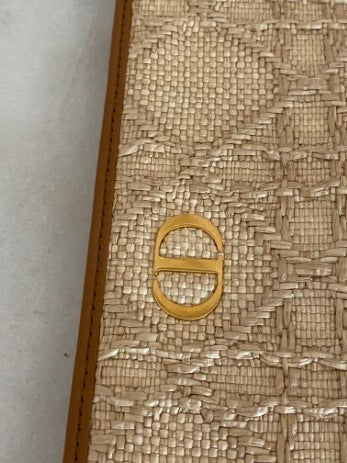 Christian Dior Natural Cannage Blue The 30 Montaigne Dea Pouch-Pouch-Christian Dior-The Closet Egypt