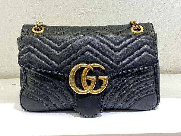 Gucci Black Marmont Medium Bag-handbag-Gucci-The Closet Egypt