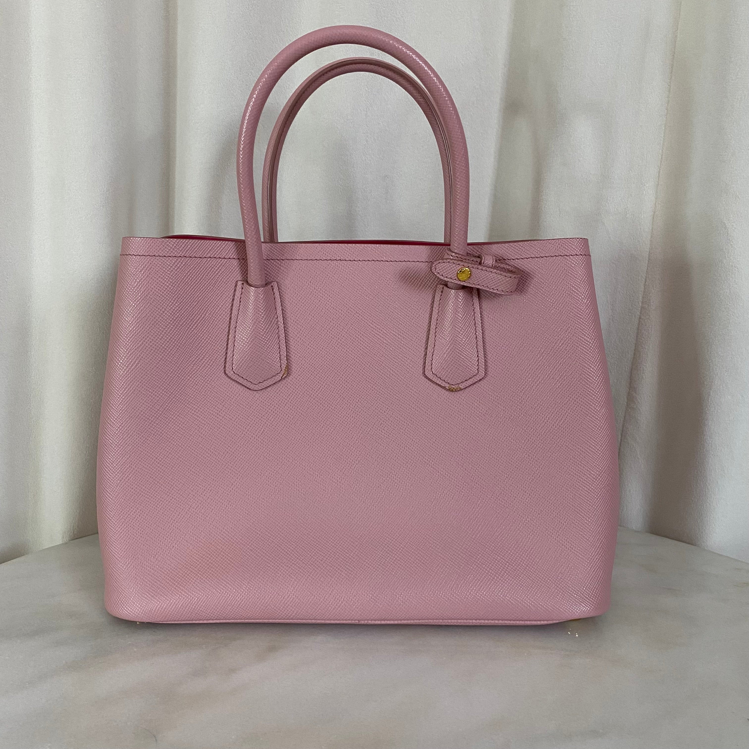 Prada Pink Medium Double Bag W/ Strap-handbag-Prada-The Closet Egypt