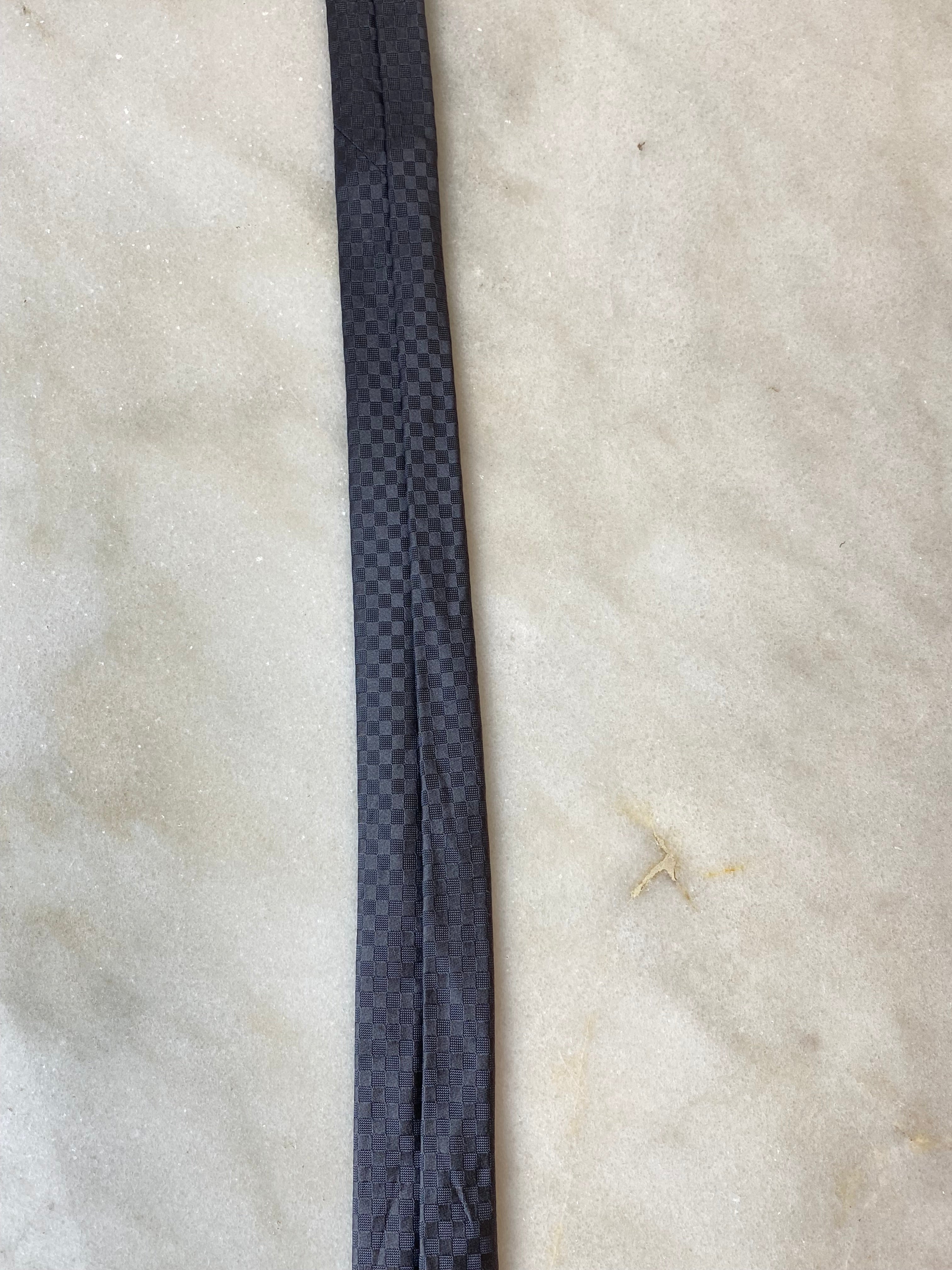 Louis Vuitton Damier Gray Squared Classic Tie-Neck Tie-Louis Vuitton-The Closet Egypt
