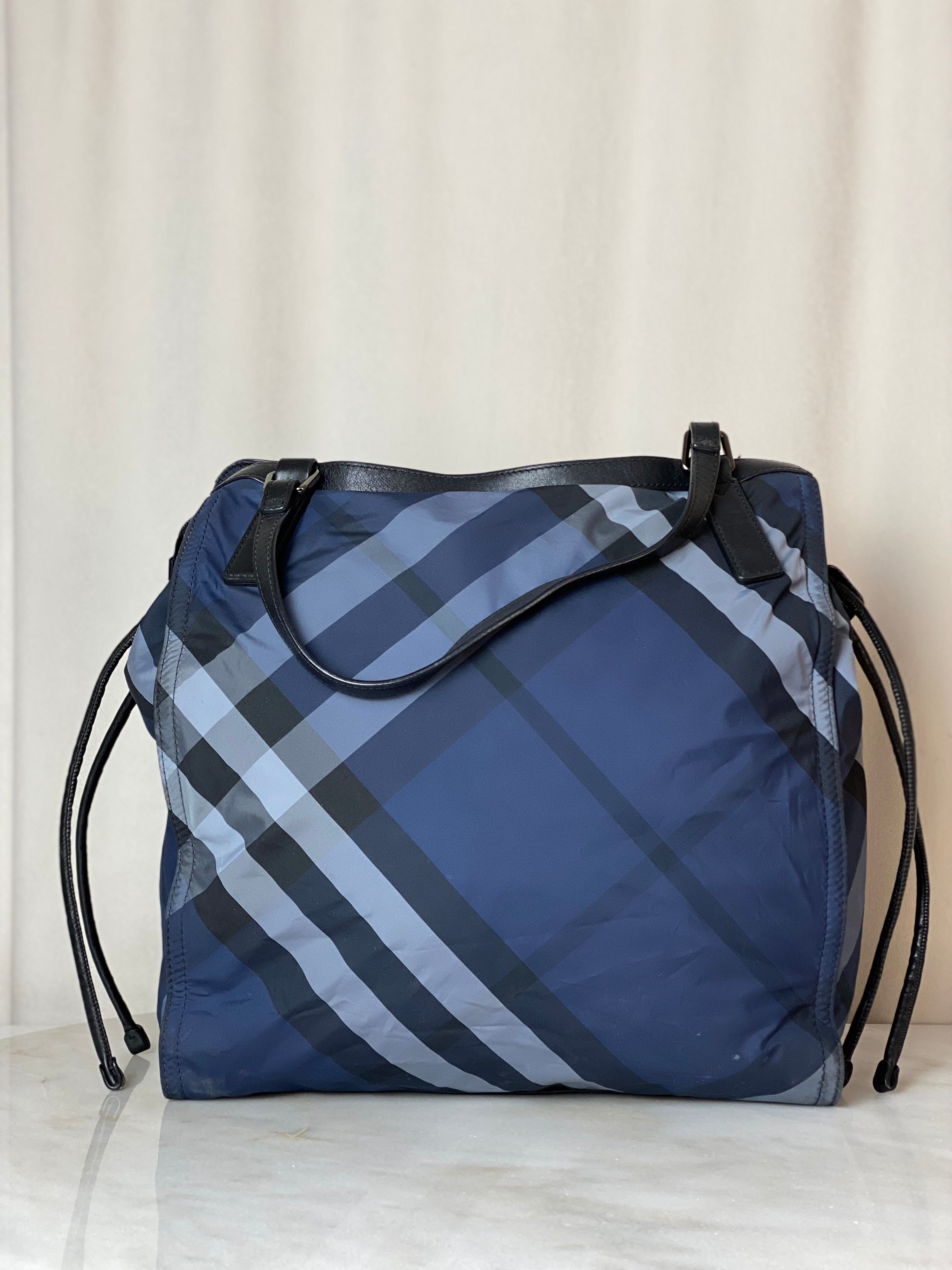 Burberry Bicolor Beat Check Nylon Shoulder Bag-handbag-Burberry-The Closet Egypt