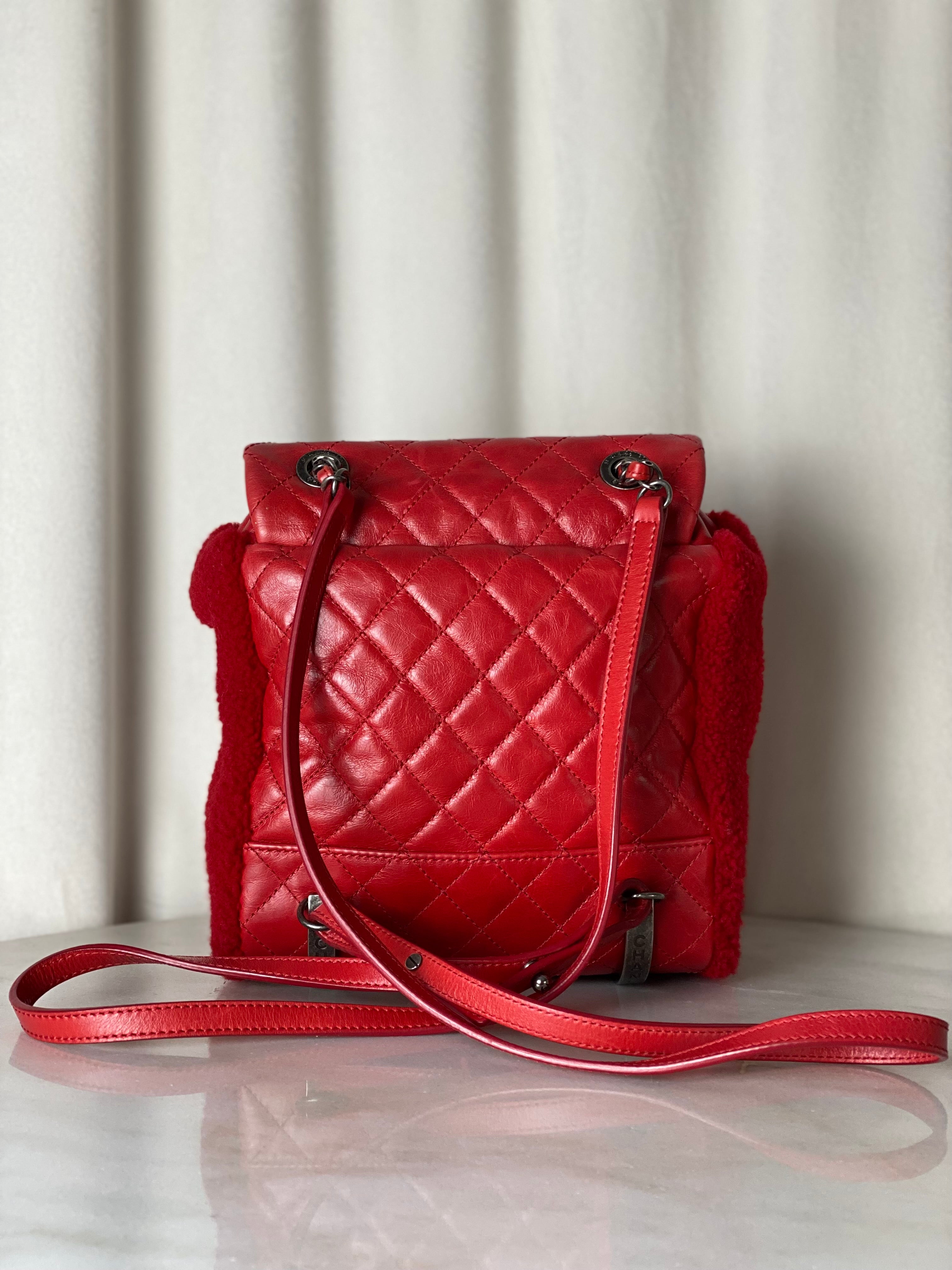 Chanel Red Classic Mountain Quilted Backpack Bag-Backpack-Chanel-The Closet Egypt