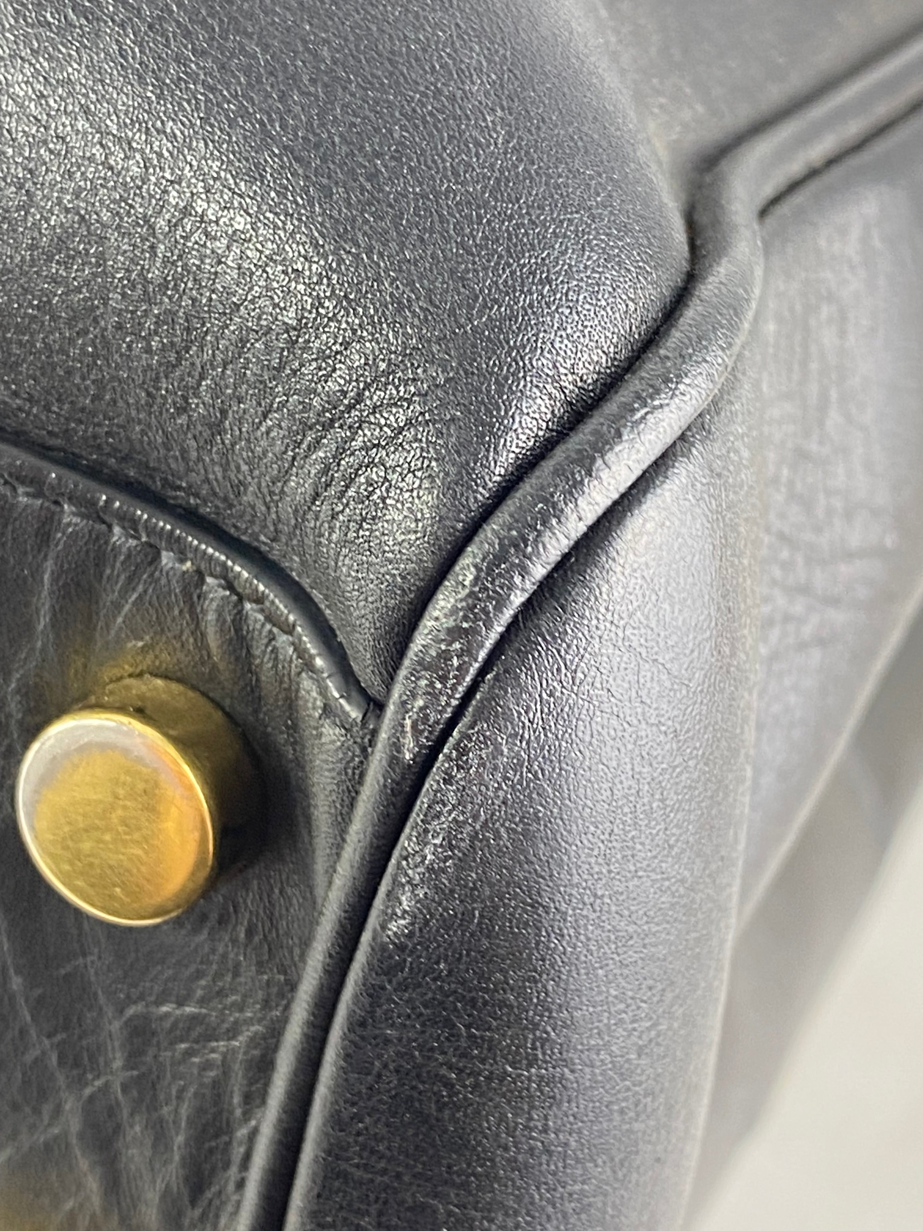 YSL Black Monogram Shopper Tote Bag