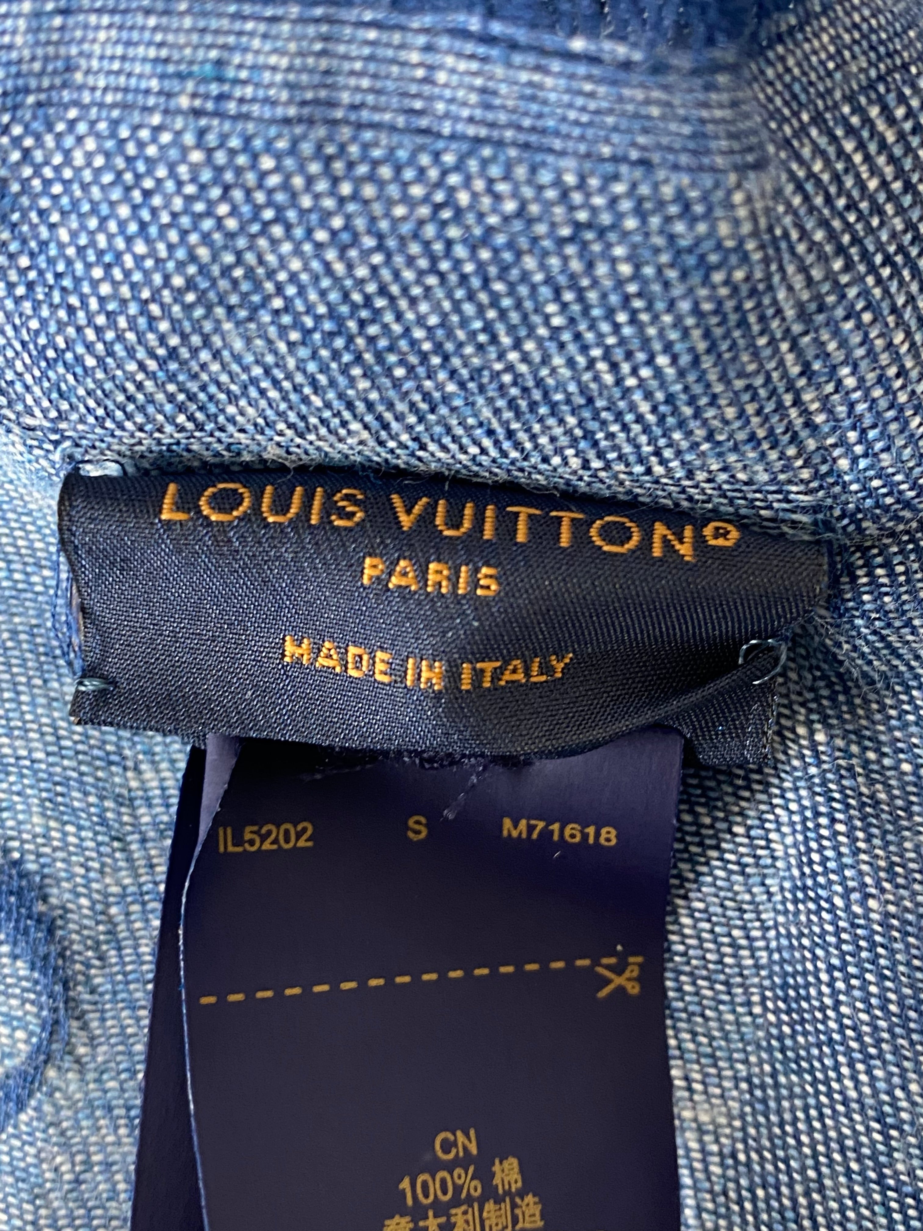 Louis Vuitton Monogram Denim Rectangle Long Scarf-Scarf-Louis Vuitton-The Closet Egypt